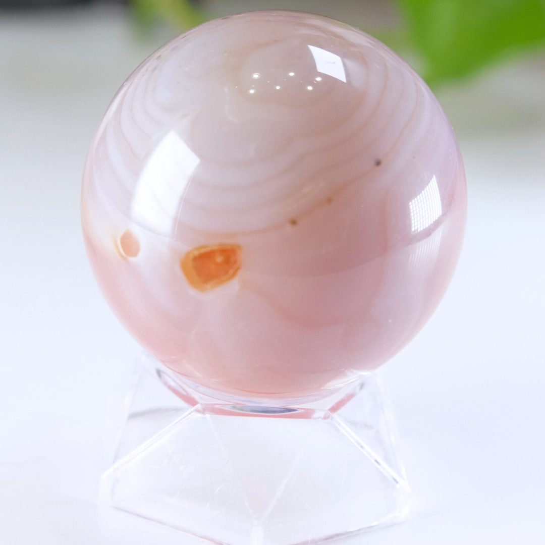 Pink Jelly Agate Sphere | Pick Your Favorite