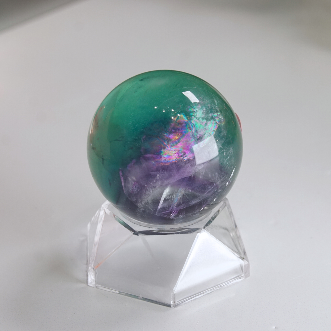 Rainbow Fluorite Sphere | High Quality Glassy Fluorite Sphere (I)