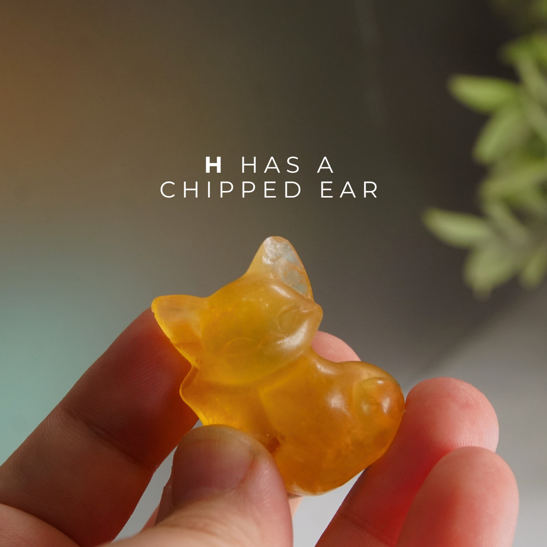MINI Candy Fluorite Fox Carving | Pick Your Favorite