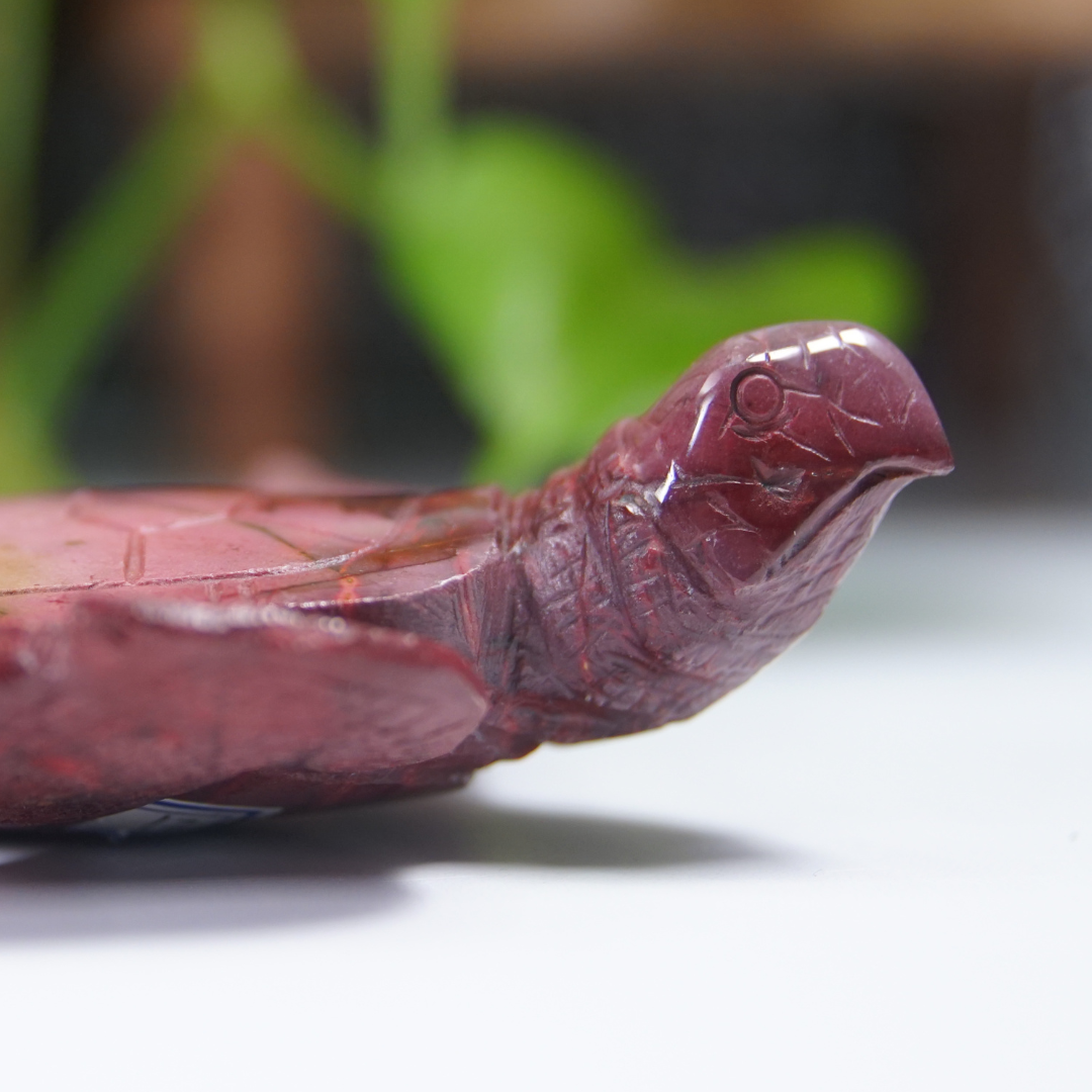 Mookaite Sea Turtle Boutique Carving (with Stand)