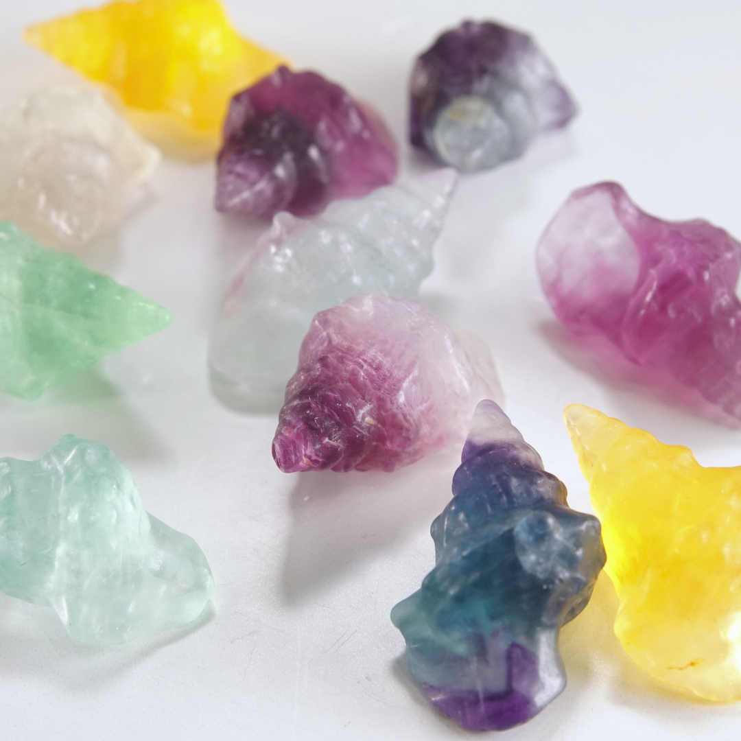 MINI Candy Fluorite Seashell Carving | Intuitively Chosen