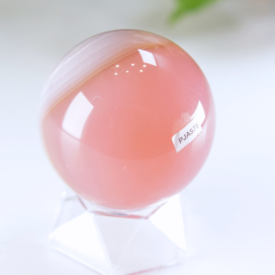 Pink Jelly Agate Sphere | Pick Your Favorite
