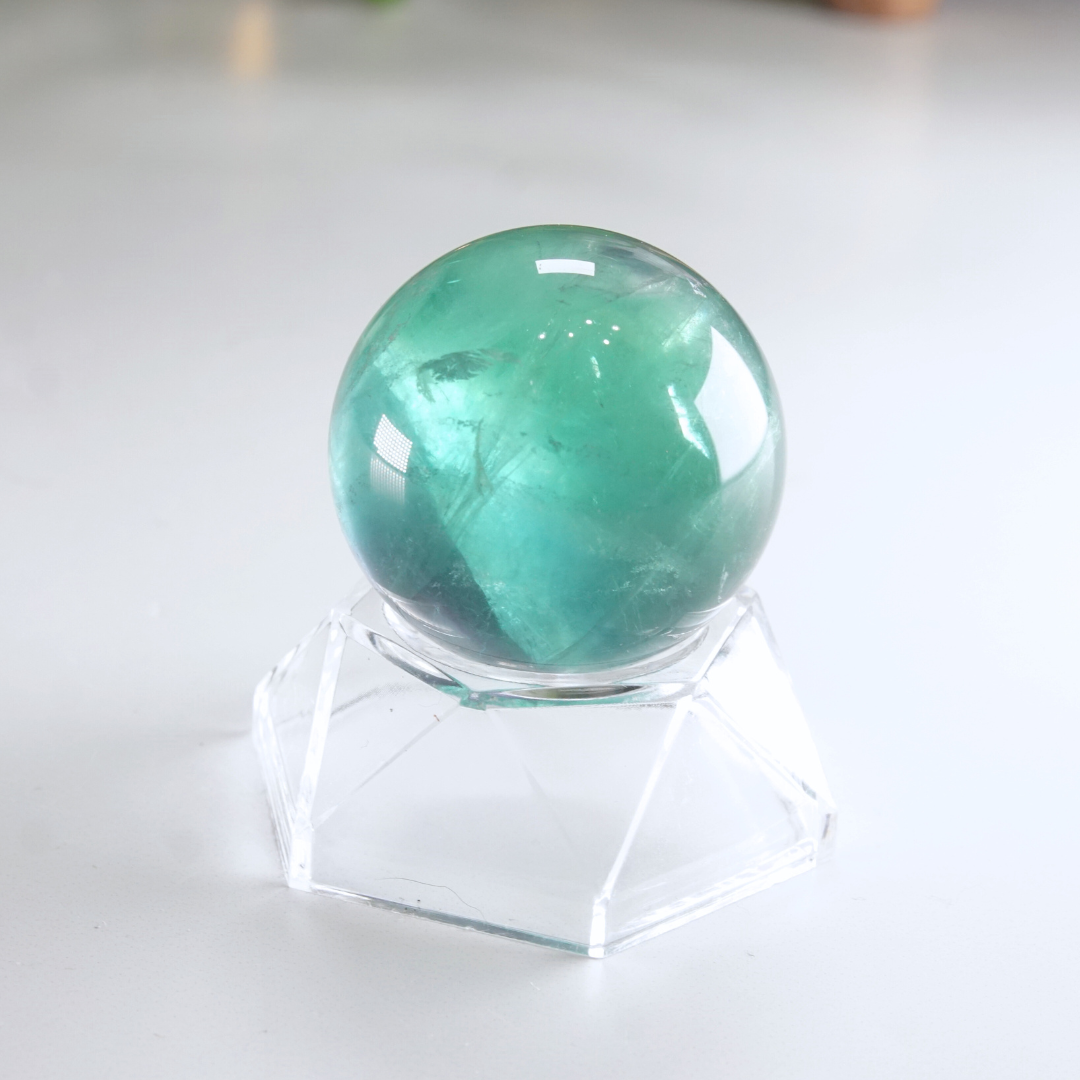 Rainbow Fluorite Sphere | High Quality Glassy Fluorite Sphere (F)