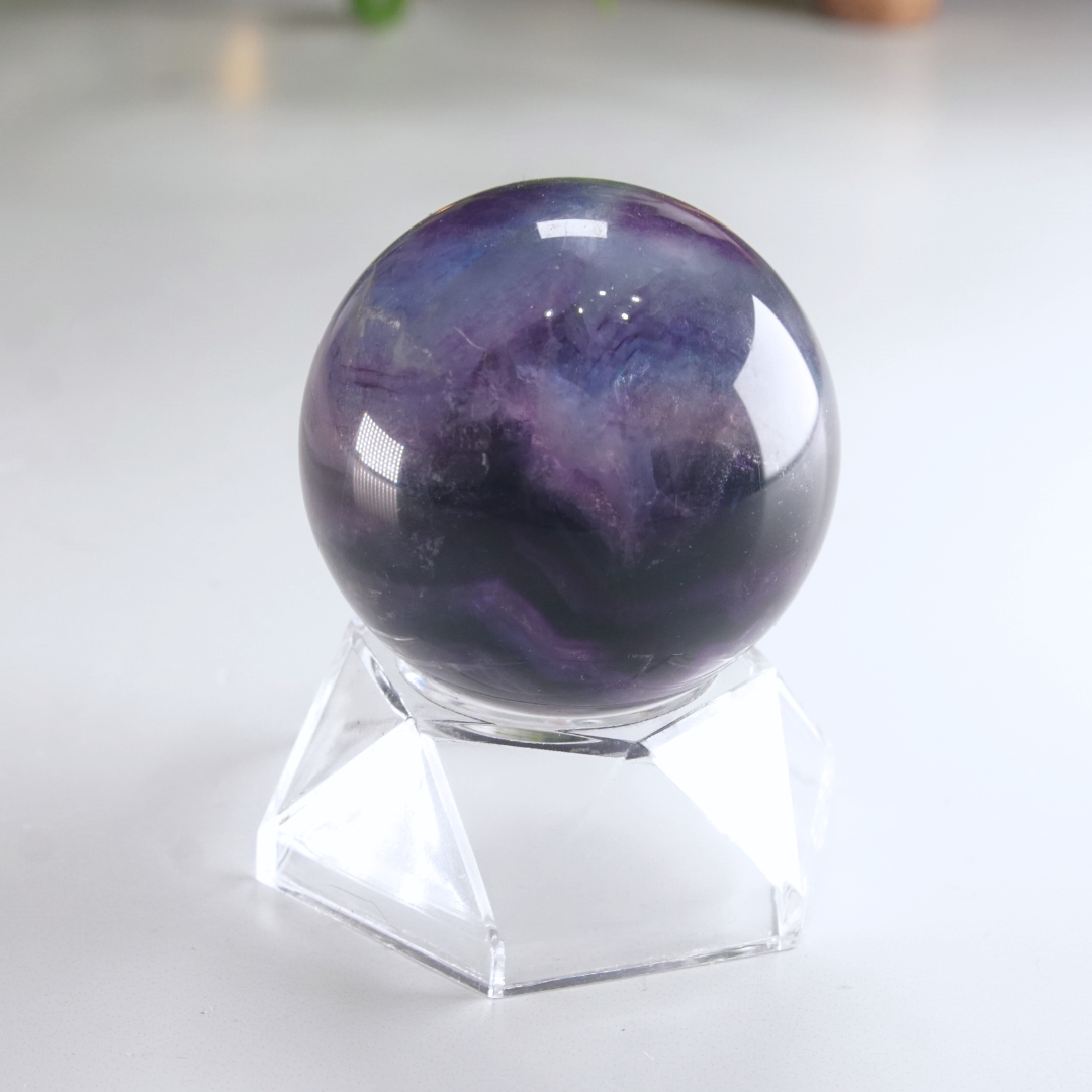 Rainbow Fluorite Sphere | High Quality Glassy Fluorite Sphere (E)