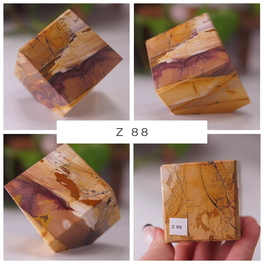 Earthy Brown, Yellow, And Red Mookaite Cubes | Pick Your Favorite