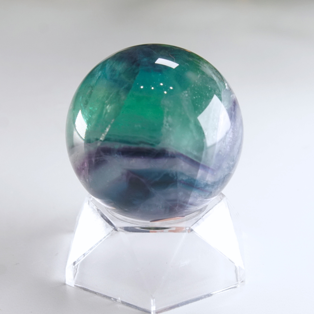 Rainbow Fluorite Sphere | High Quality Glassy Fluorite Sphere (H)