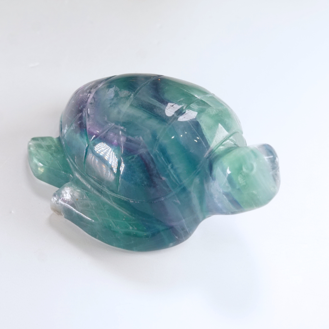 Rainbow Fluorite Turtle Carving | Pick Your Favorite