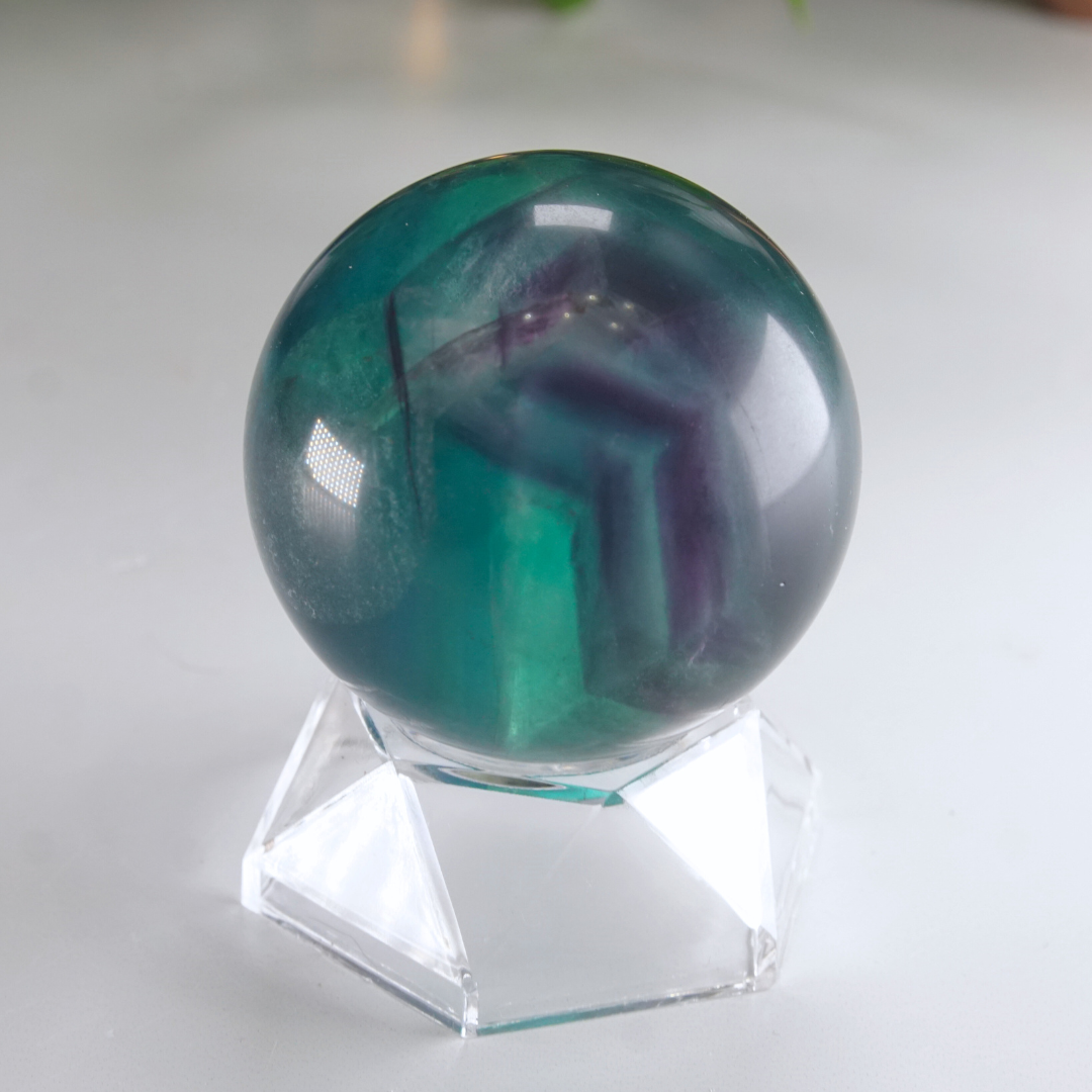 Rainbow Fluorite Sphere | High Quality Glassy Fluorite Sphere (A)