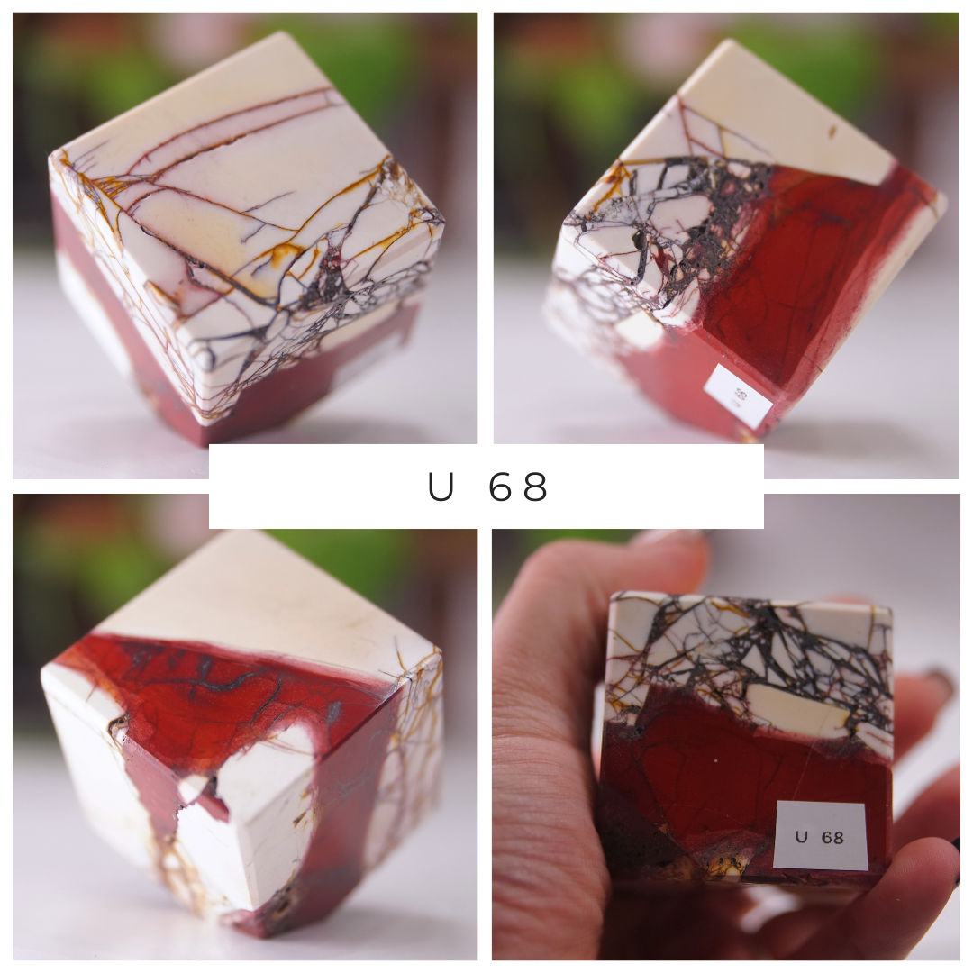 Red And White Mookaite Cubes | Pick Your Favorite