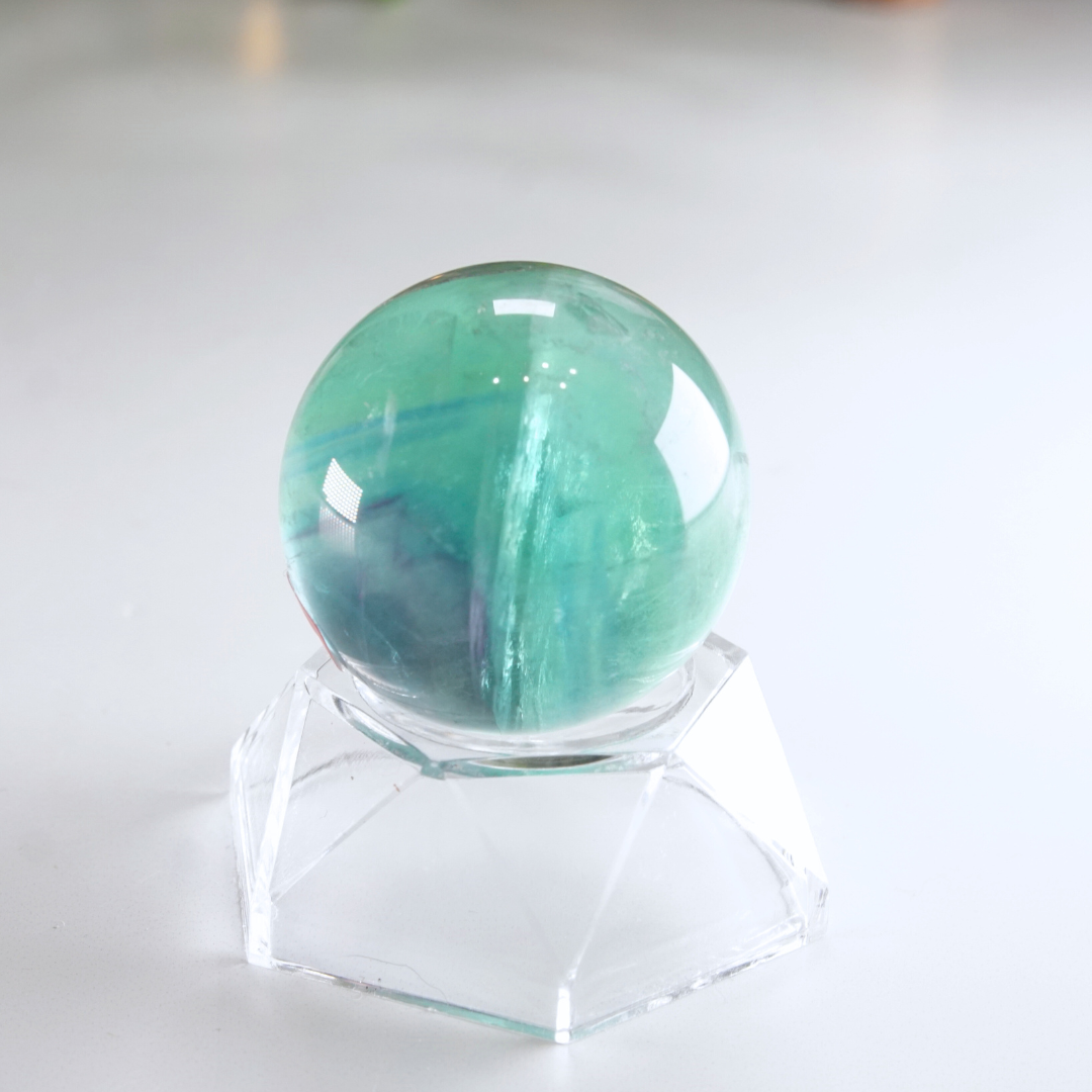 Rainbow Fluorite Sphere | High Quality Glassy Fluorite Sphere (F)