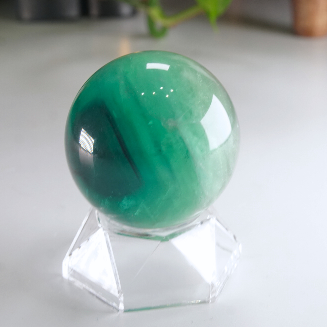 Rainbow Fluorite Sphere | High Quality Glassy Fluorite Sphere (C)