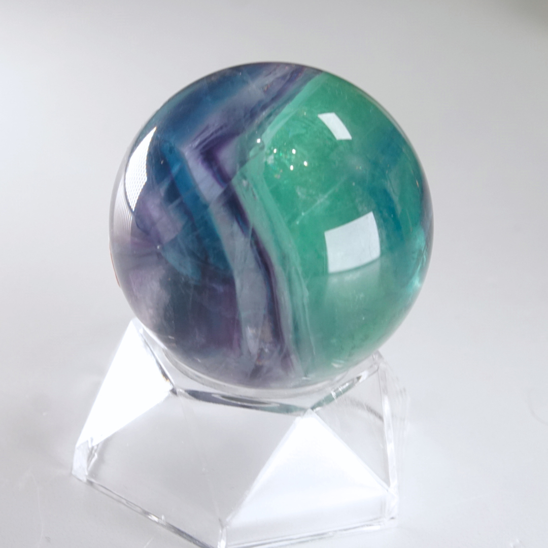 Rainbow Fluorite Sphere | High Quality Glassy Fluorite Sphere (H)