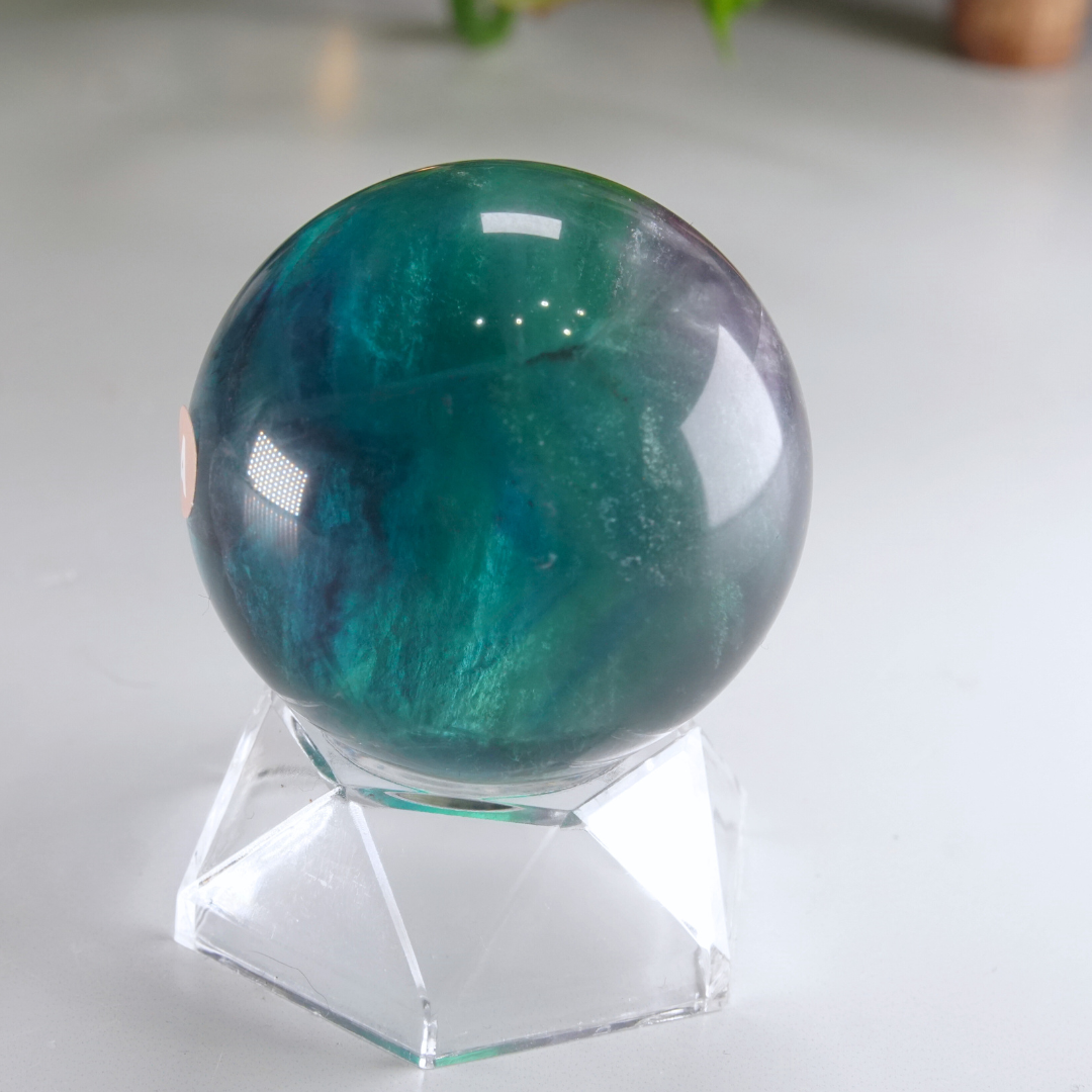 Rainbow Fluorite Sphere | High Quality Glassy Fluorite Sphere (A)