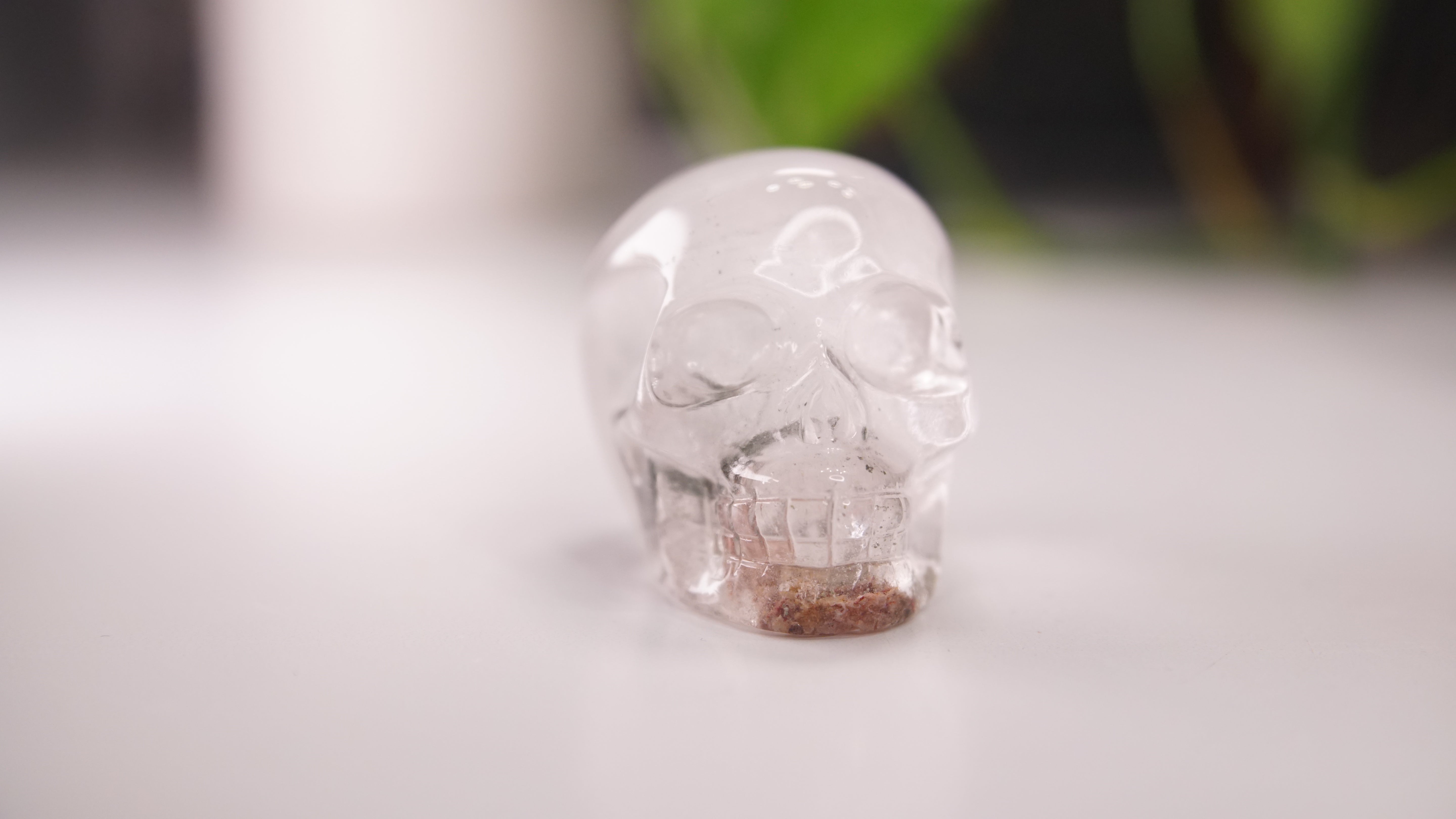 Garden Quartz Skulls Lodolite With Inclusions Crystal Carving (Large)