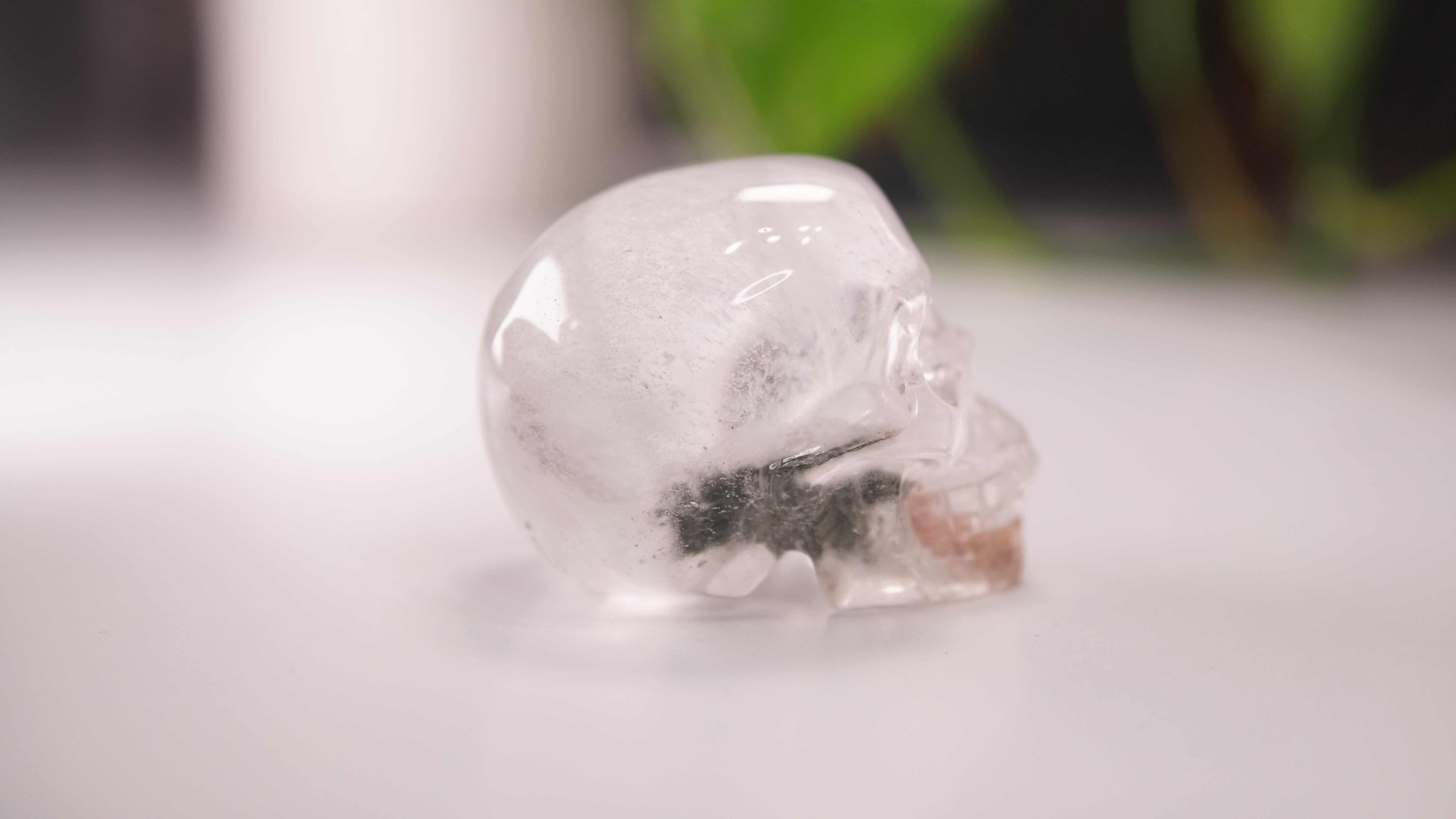 Garden Quartz Skulls Lodolite With Inclusions Crystal Carving (Large)