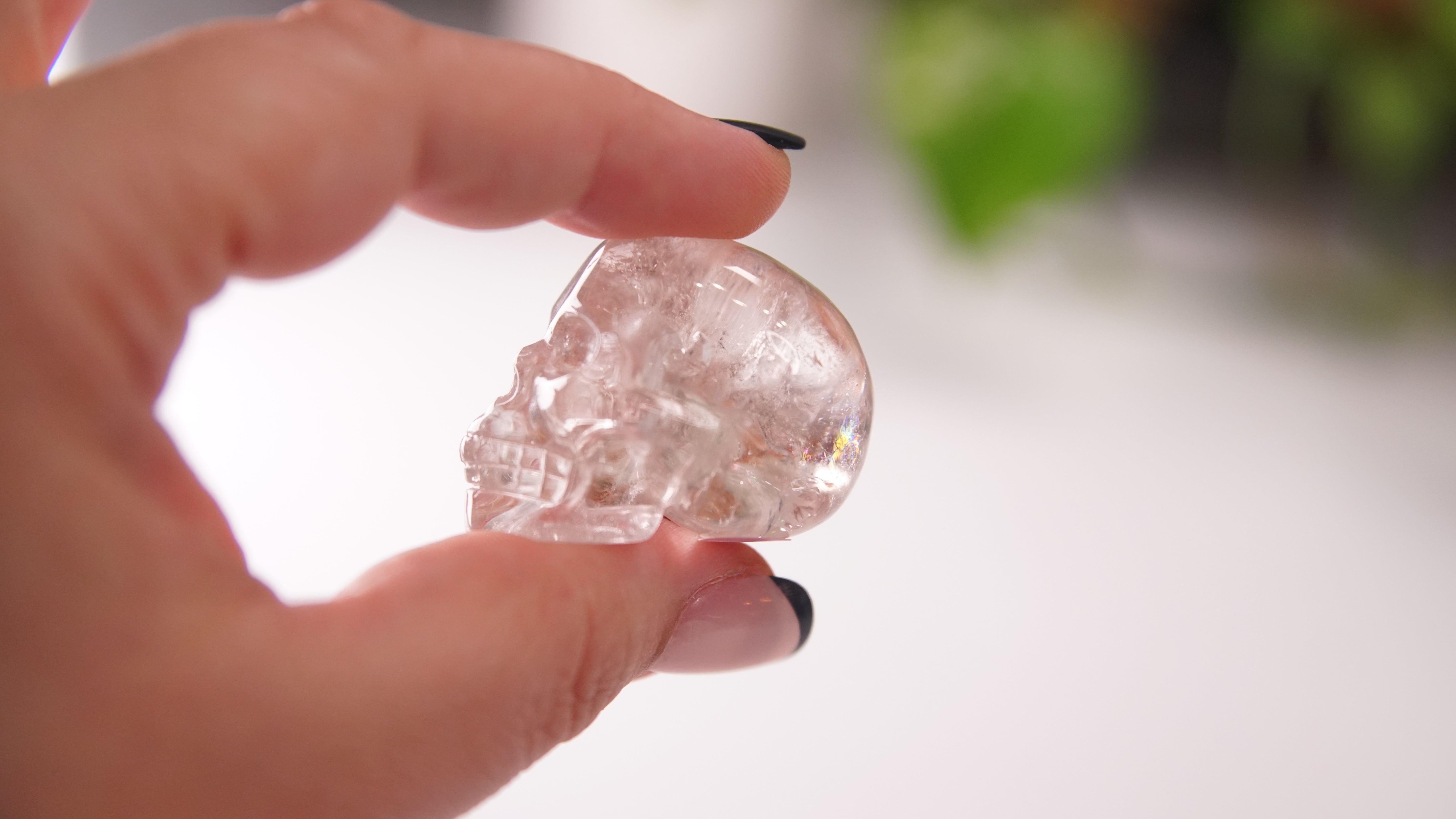 Garden Quartz Skulls Lodolite With Inclusions Crystal Carving (Small)