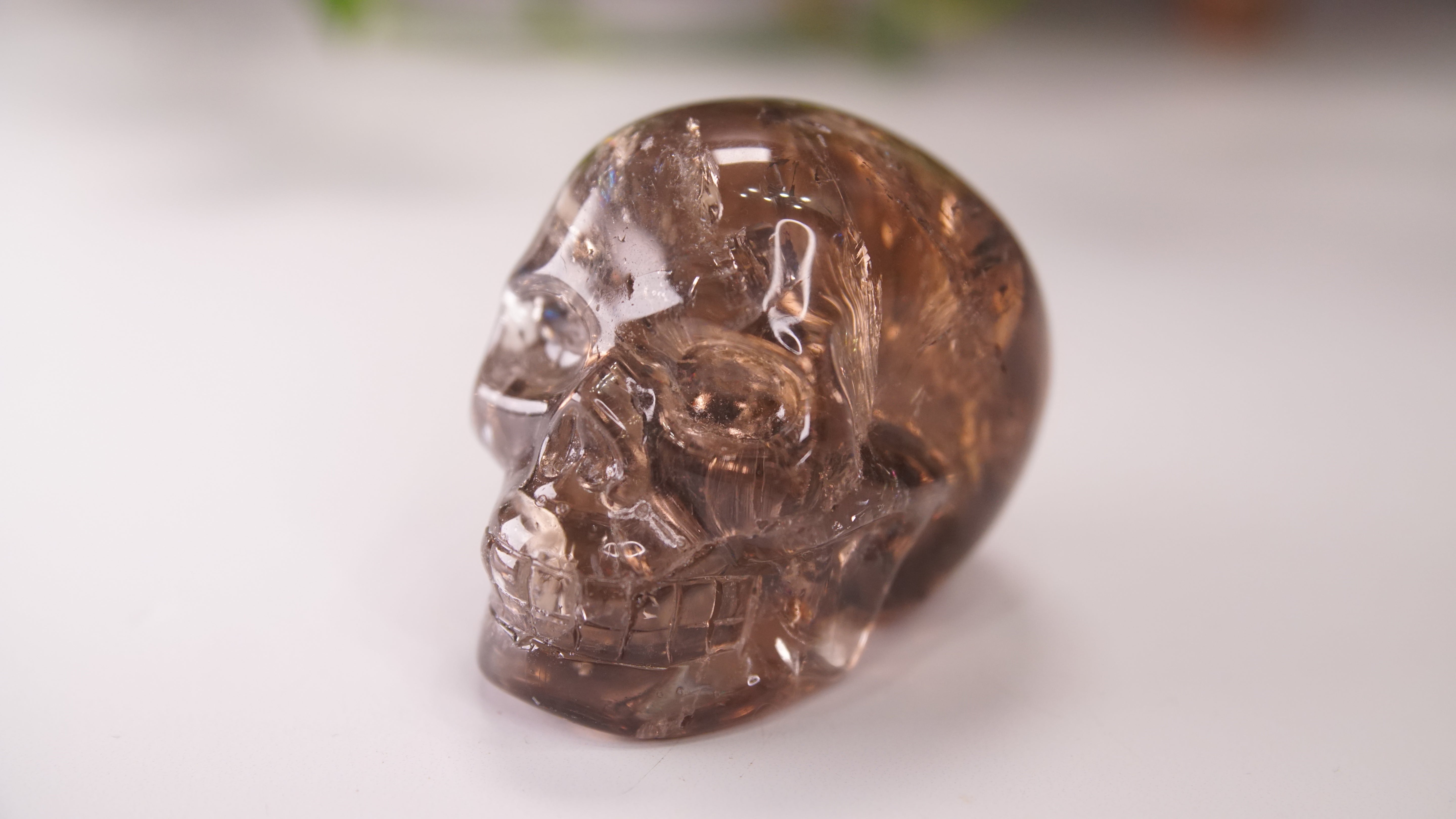 High Quality Smoky Quartz With Inclusions Crystal Carving