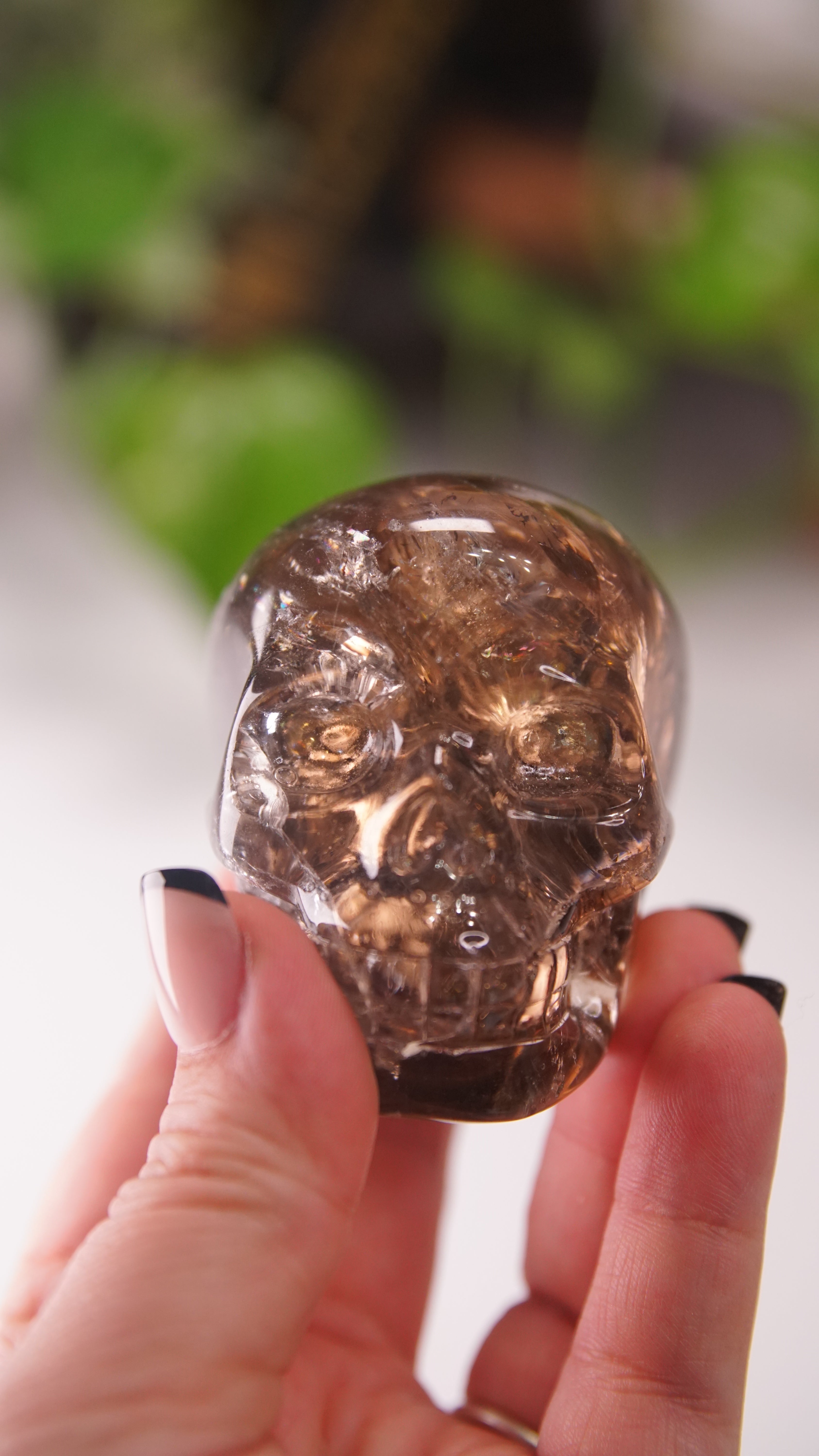 High Quality Smoky Quartz With Inclusions Crystal Carving