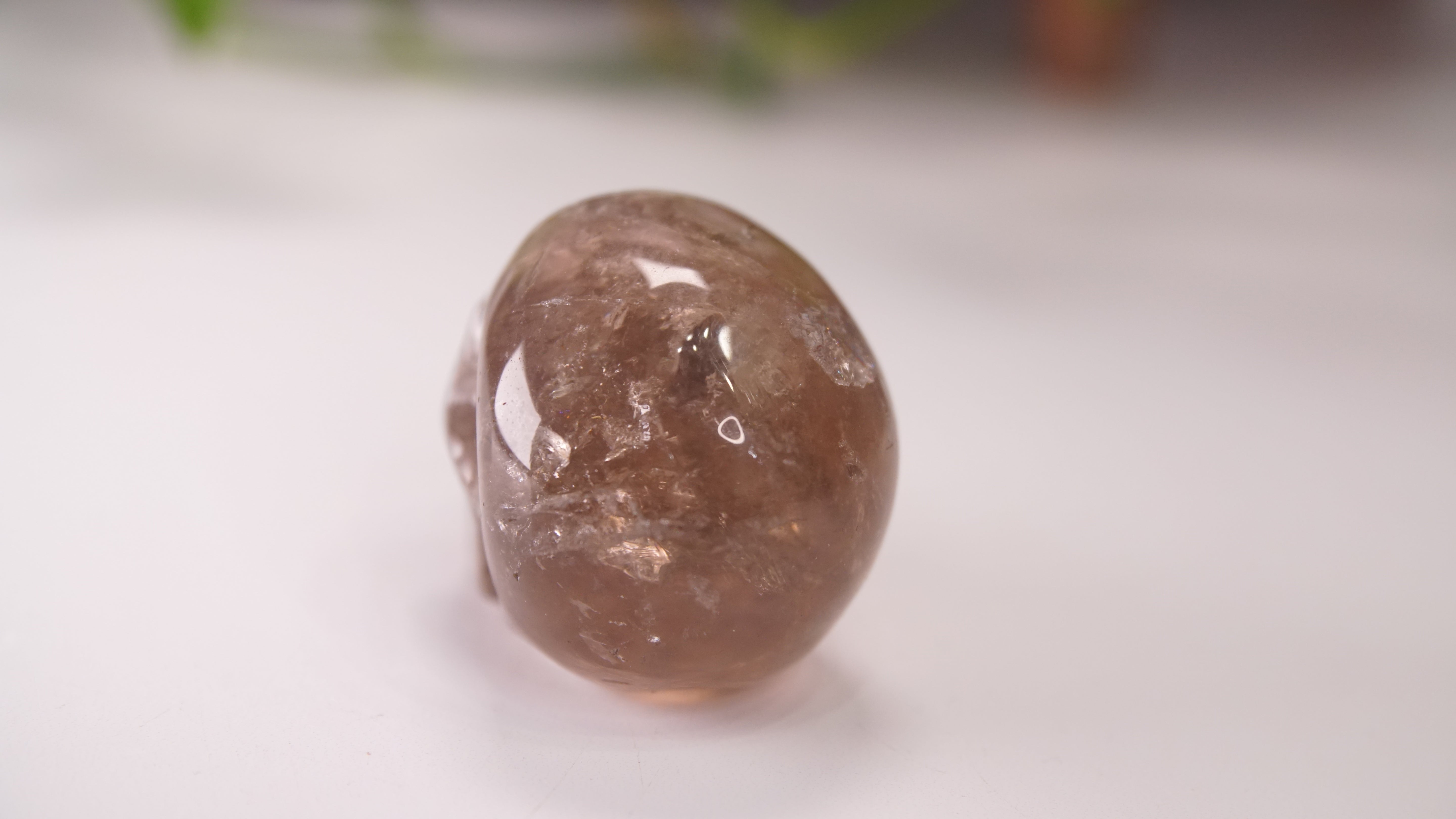 High Quality Smoky Quartz With Inclusions Crystal Carving
