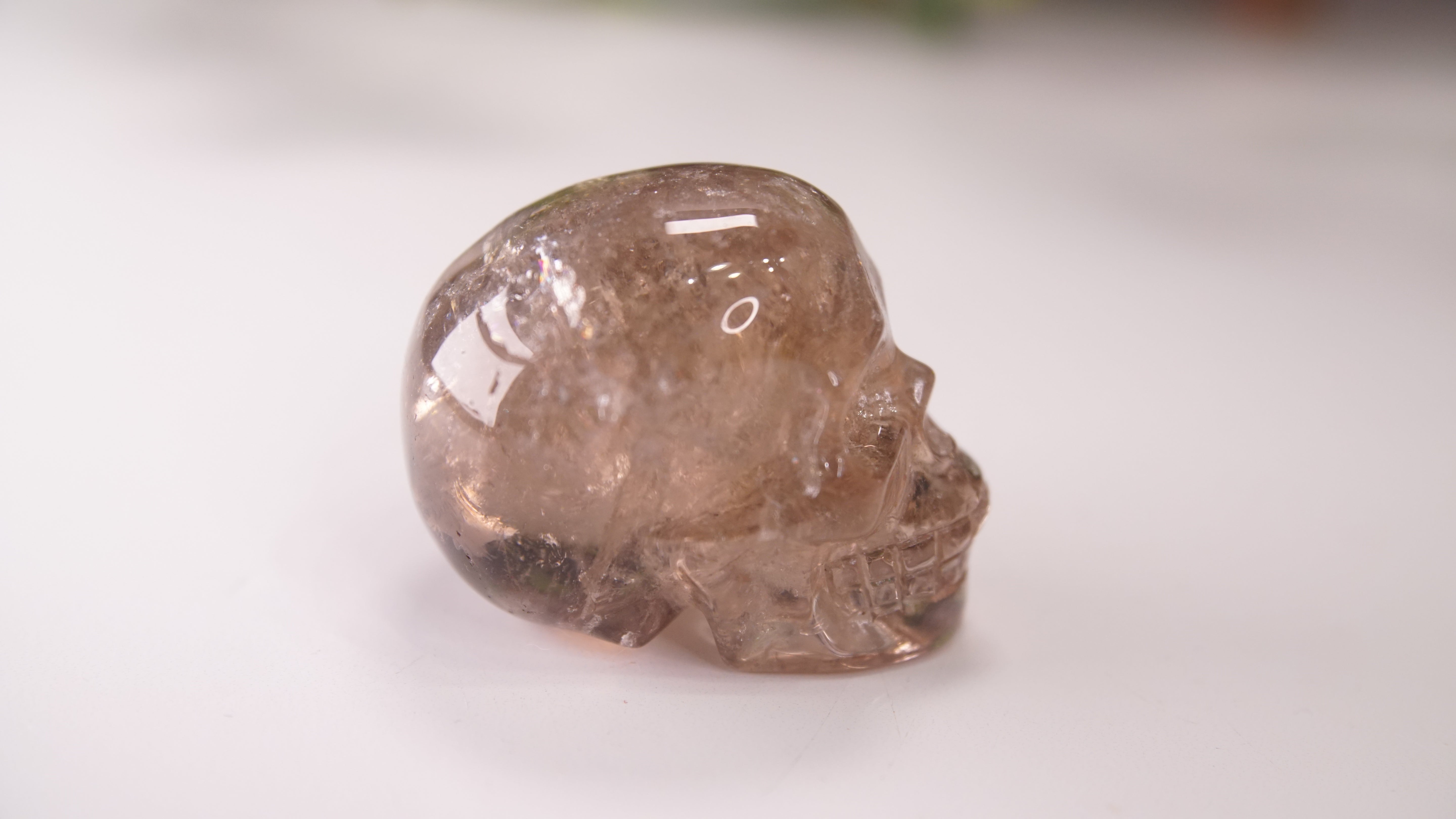 High Quality Smoky Quartz With Inclusions Crystal Carving