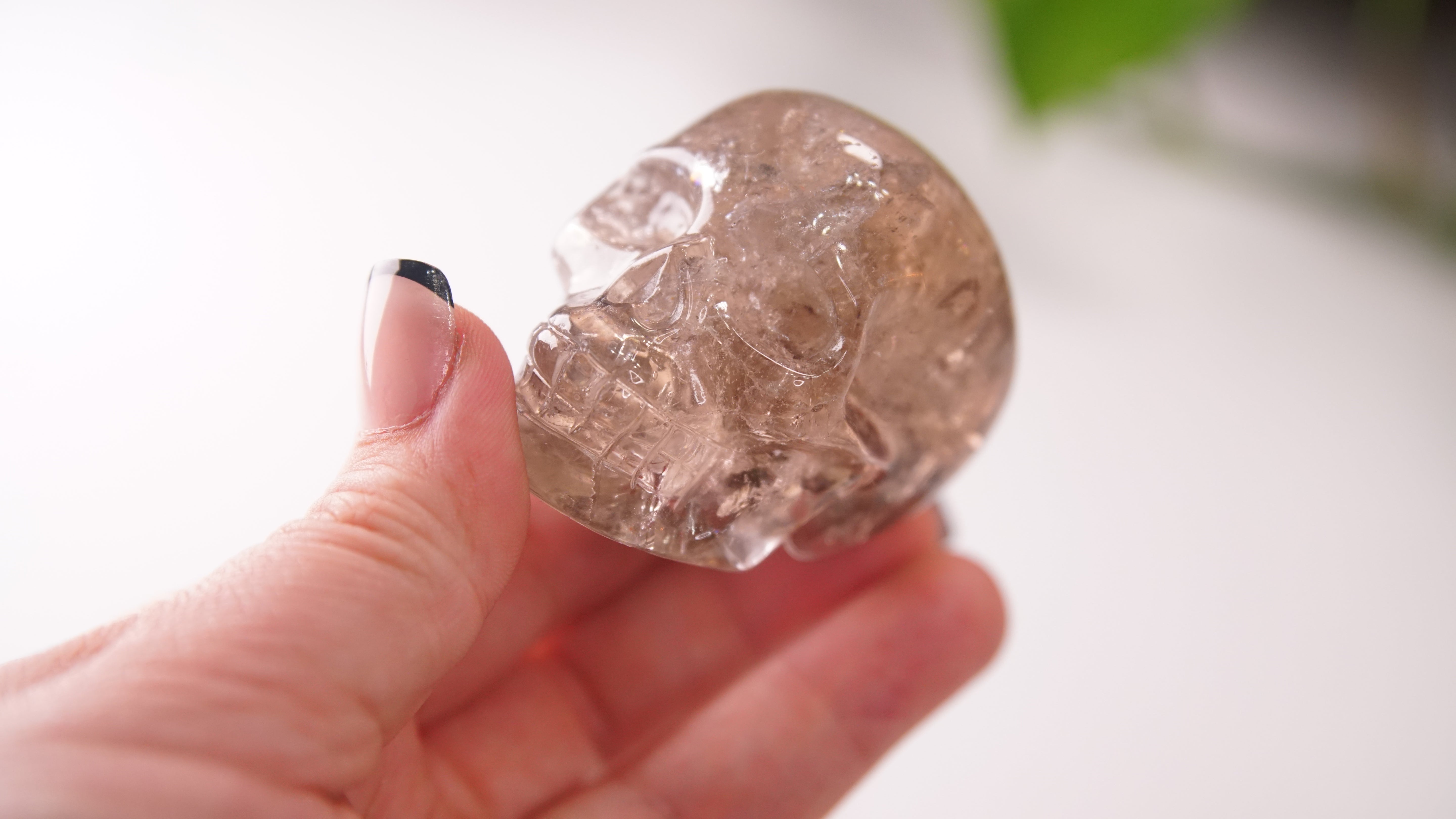 High Quality Smoky Quartz With Inclusions Crystal Carving