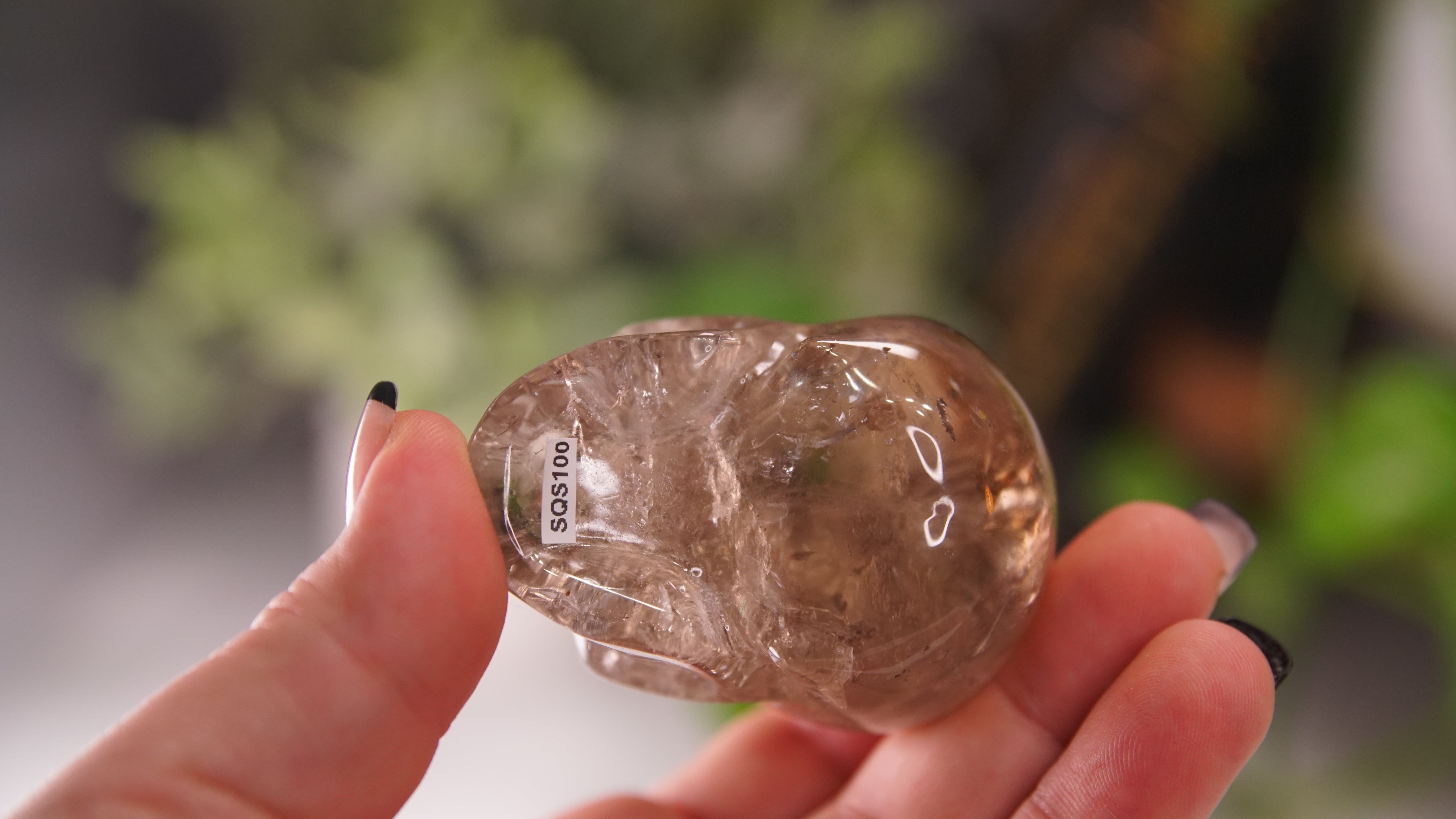 High Quality Smoky Quartz With Inclusions Crystal Carving