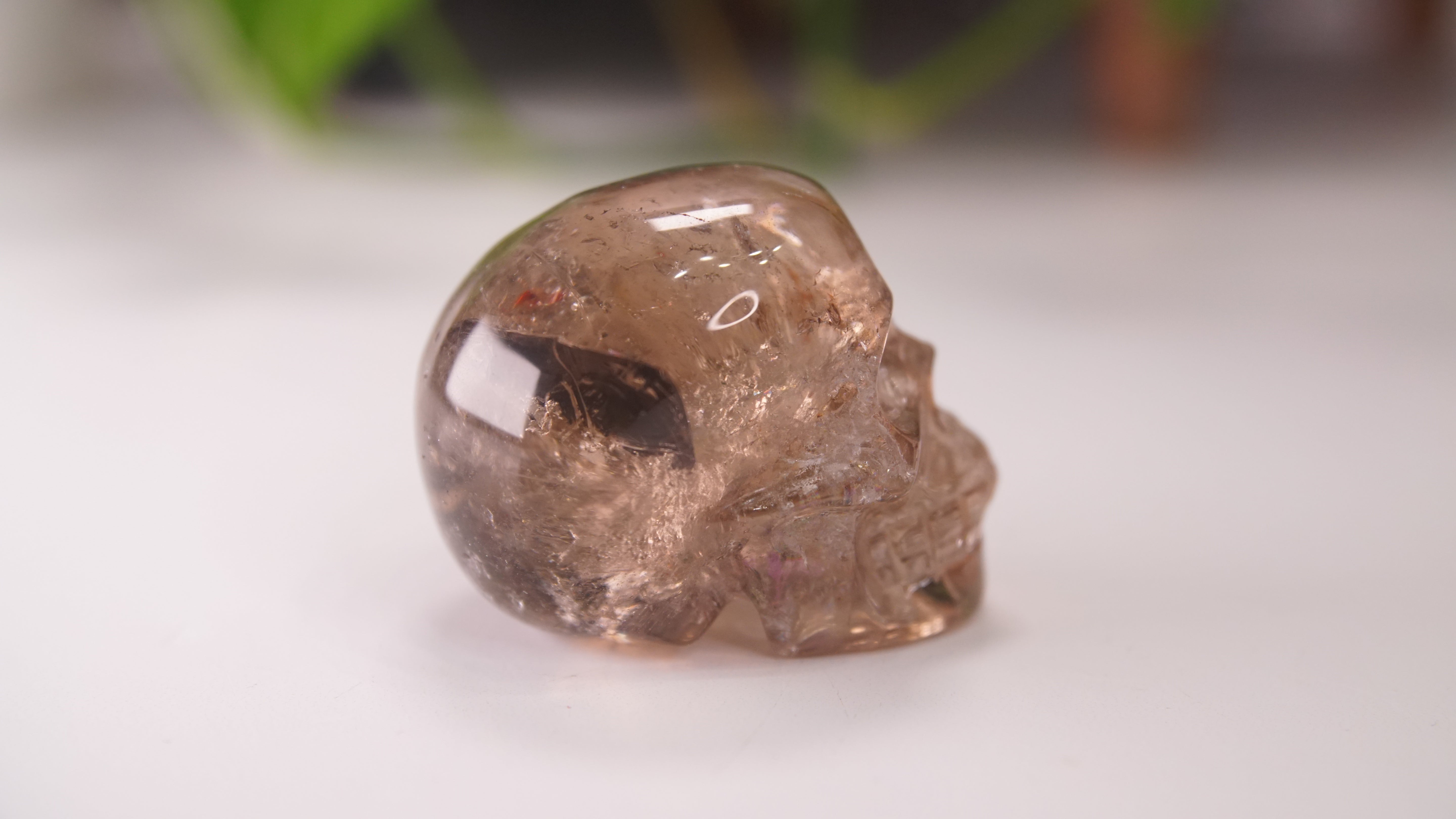 High Quality Smoky Quartz With Inclusions Crystal Carving