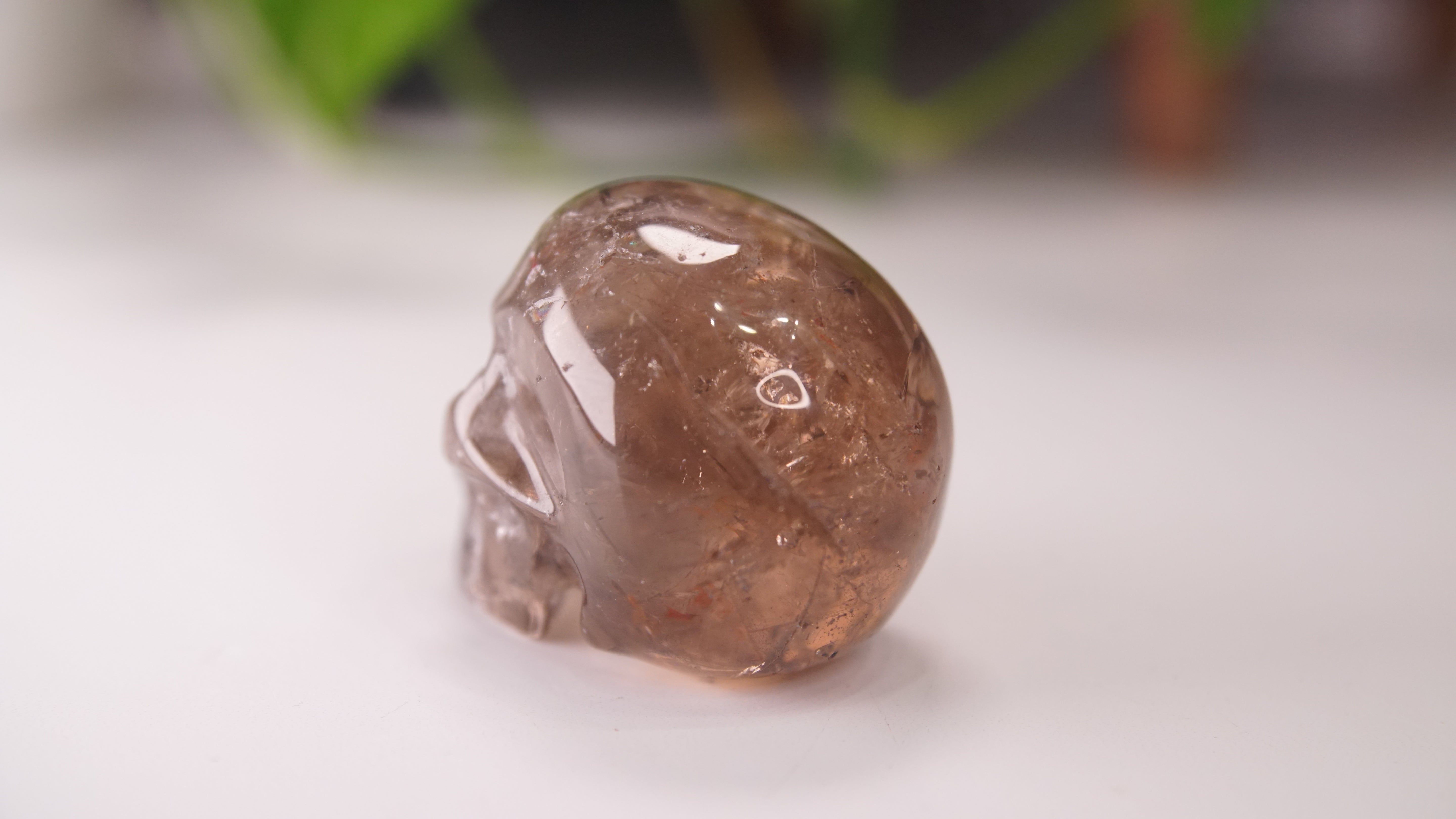 High Quality Smoky Quartz With Inclusions Crystal Carving