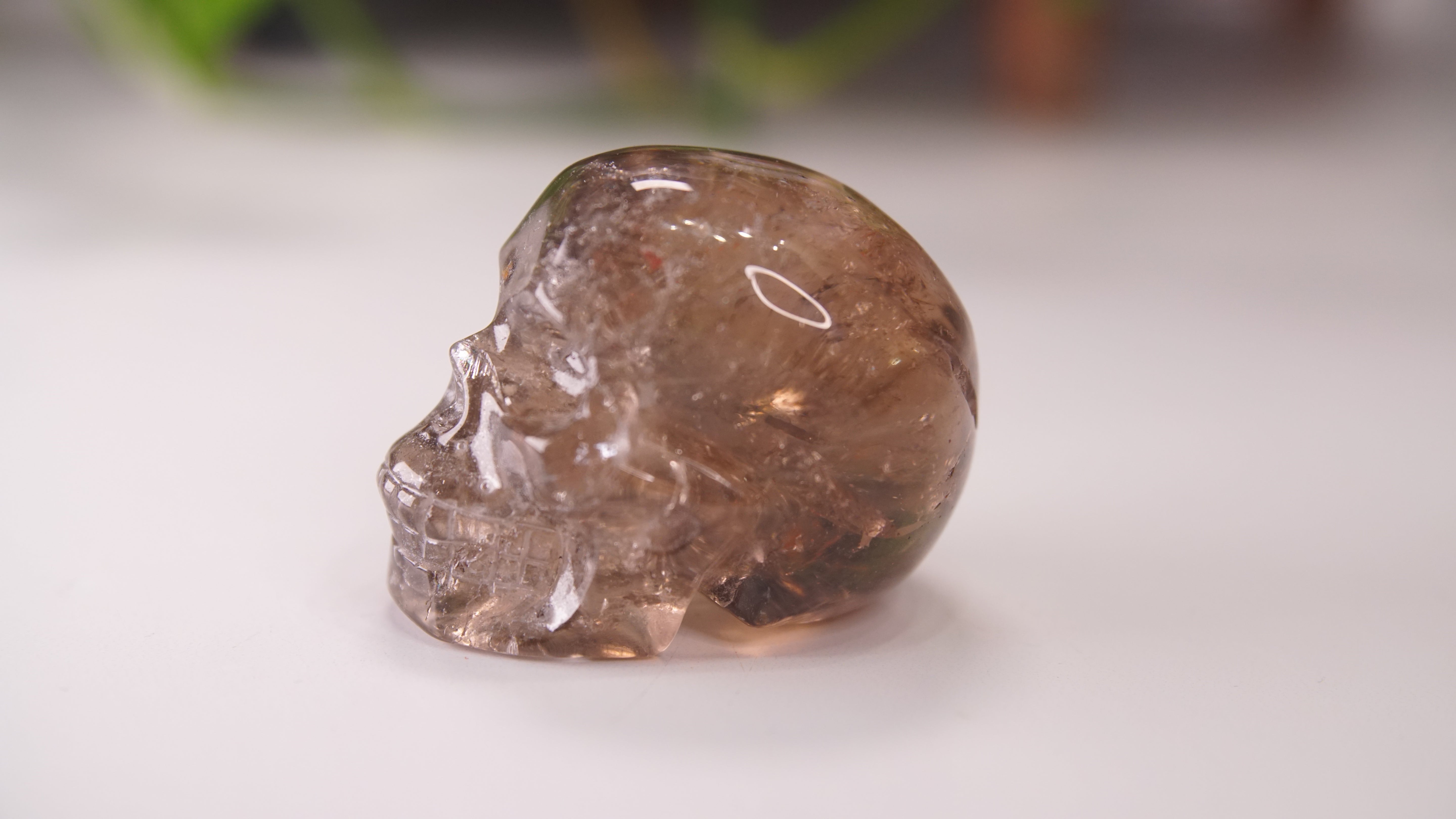 High Quality Smoky Quartz With Inclusions Crystal Carving