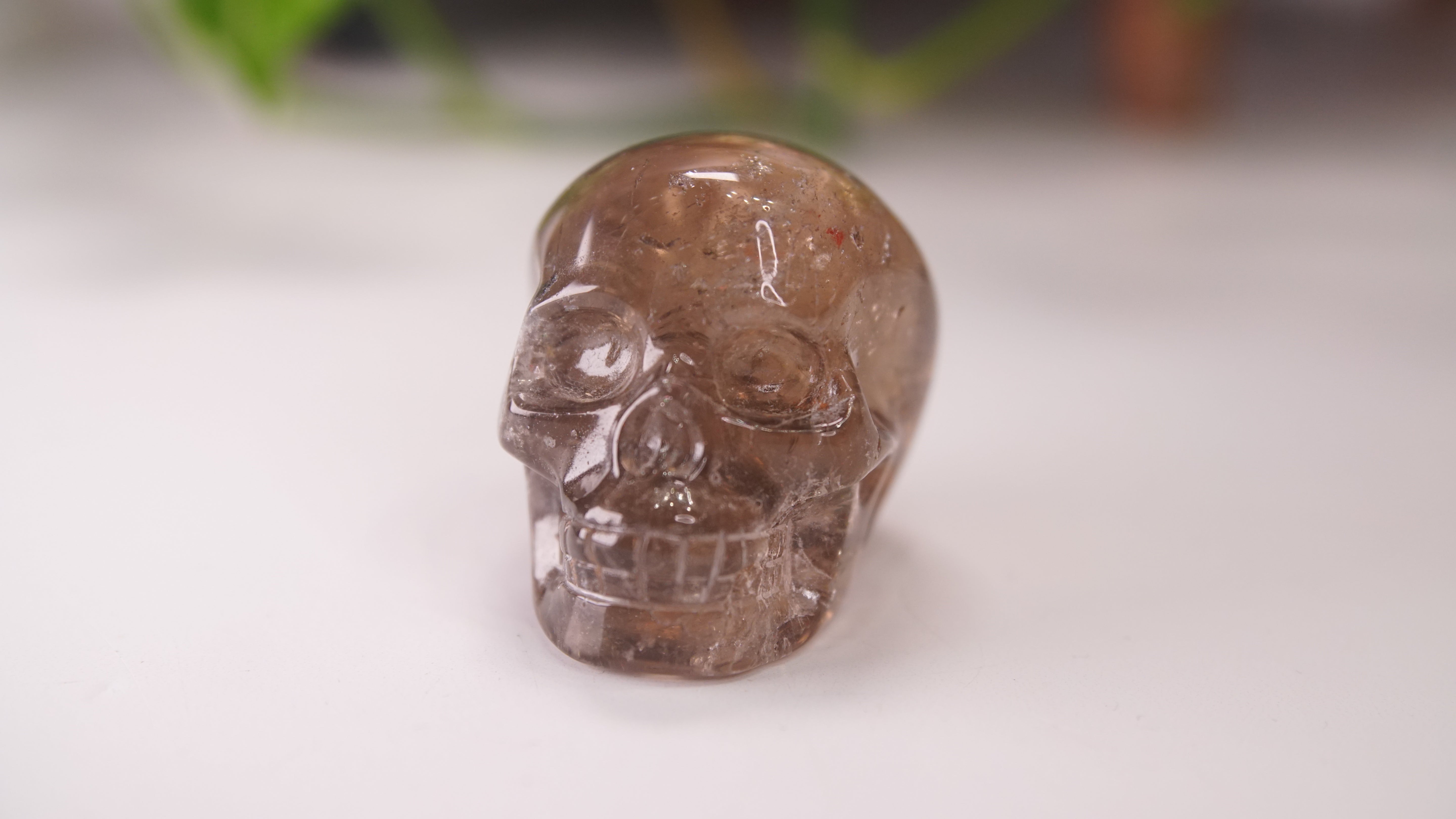 High Quality Smoky Quartz With Inclusions Crystal Carving