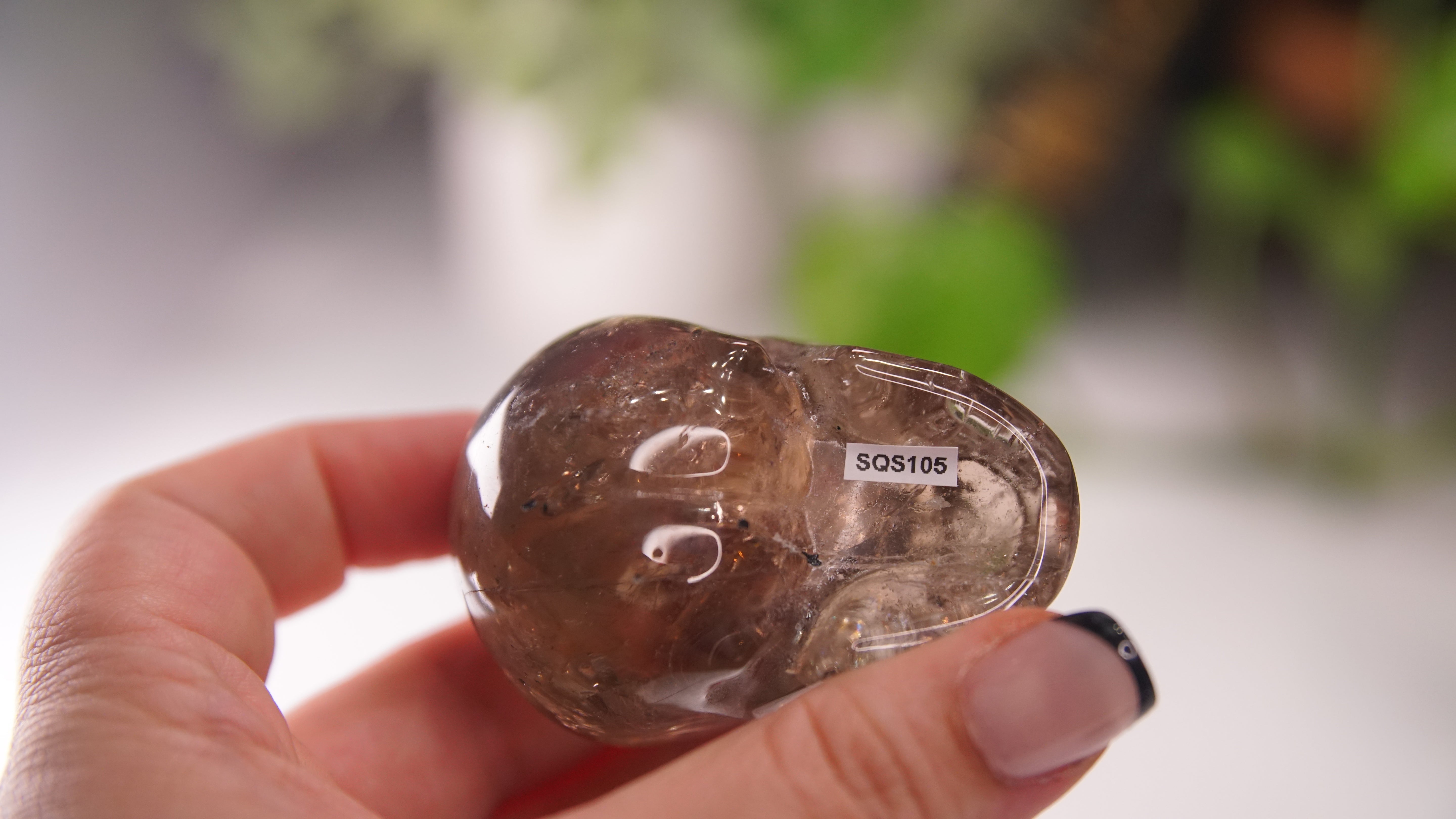High Quality Smoky Quartz With Inclusions Crystal Carving