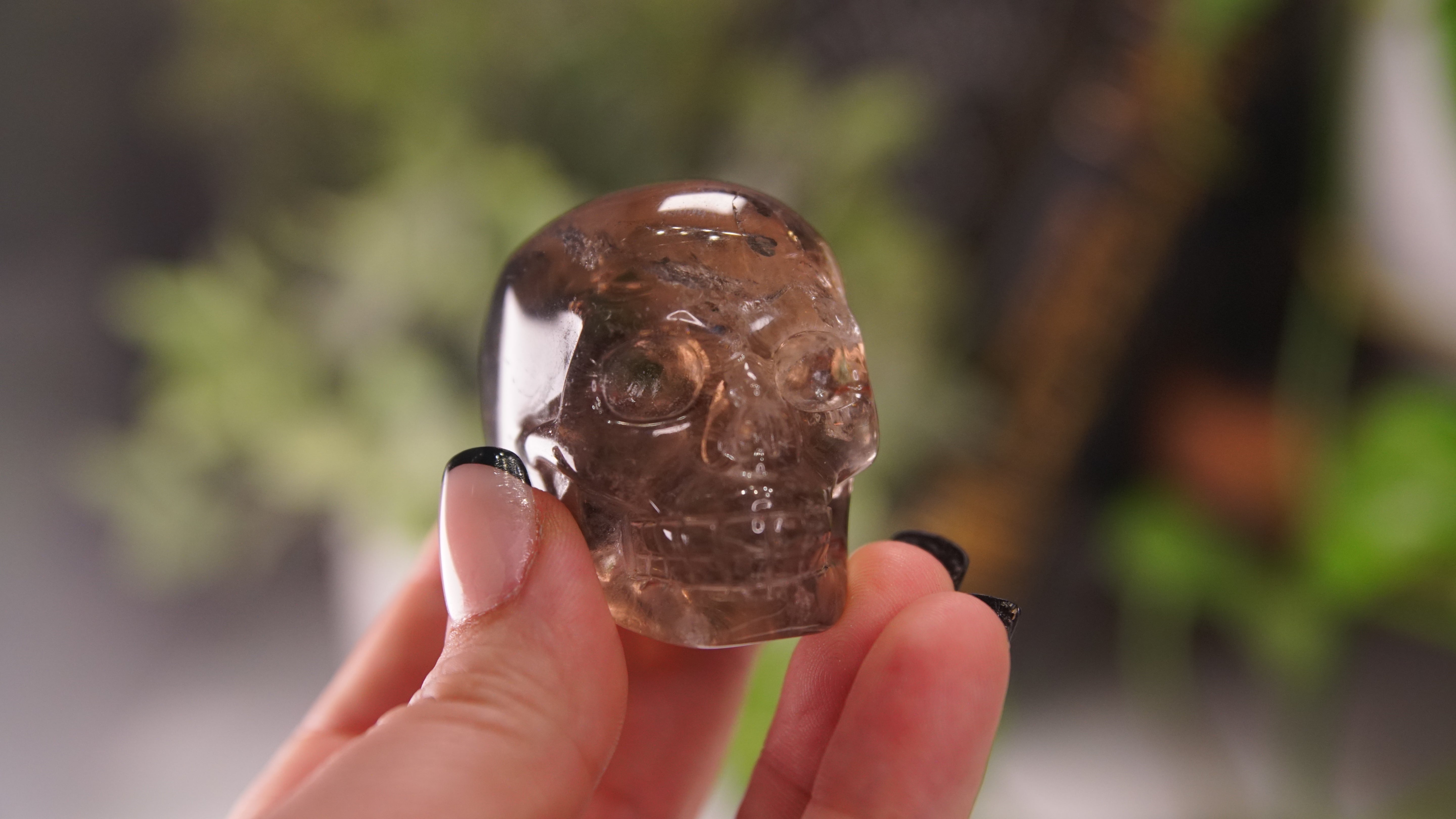 High Quality Smoky Quartz With Inclusions Crystal Carving
