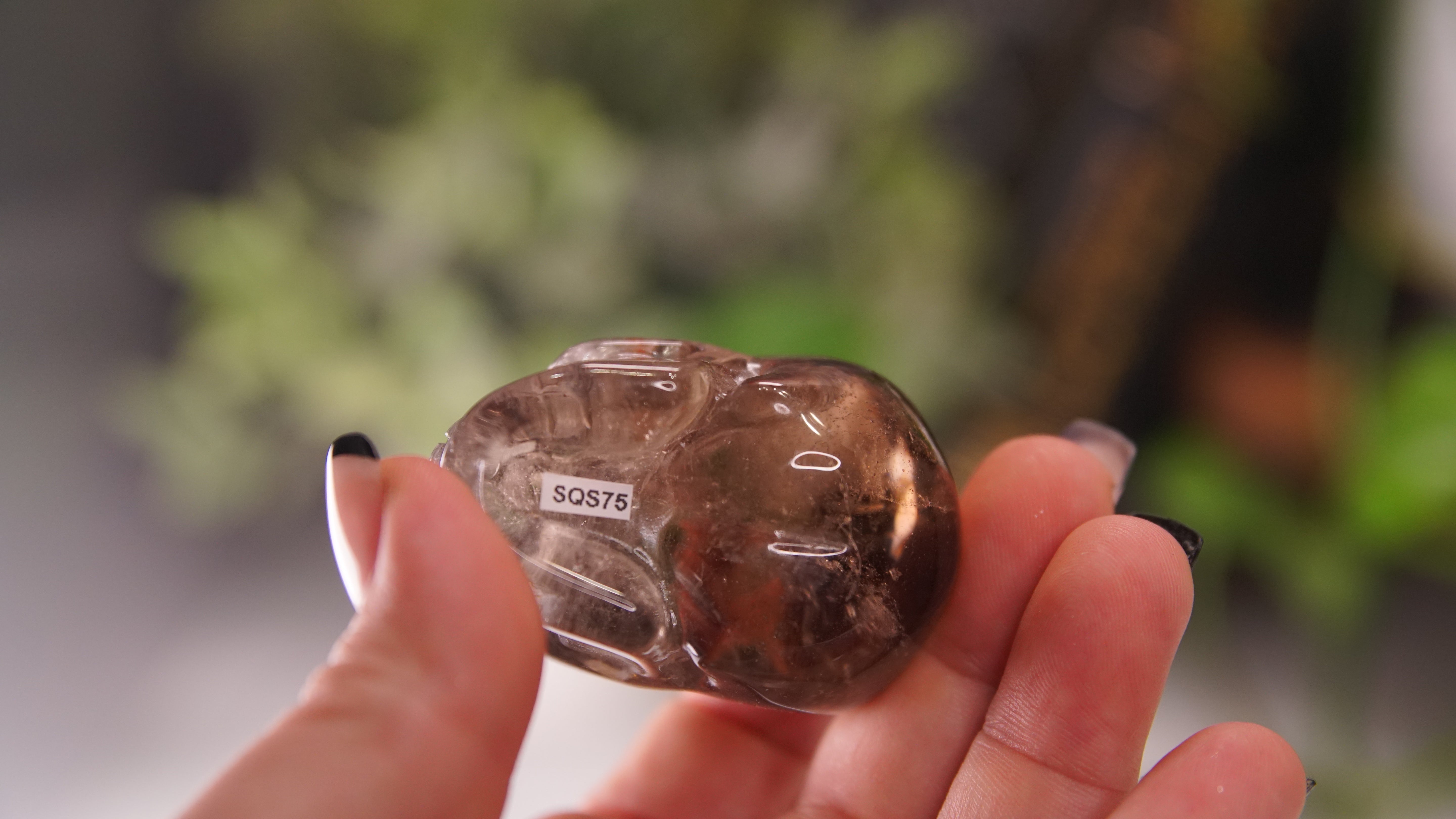 High Quality Smoky Quartz With Inclusions Crystal Carving