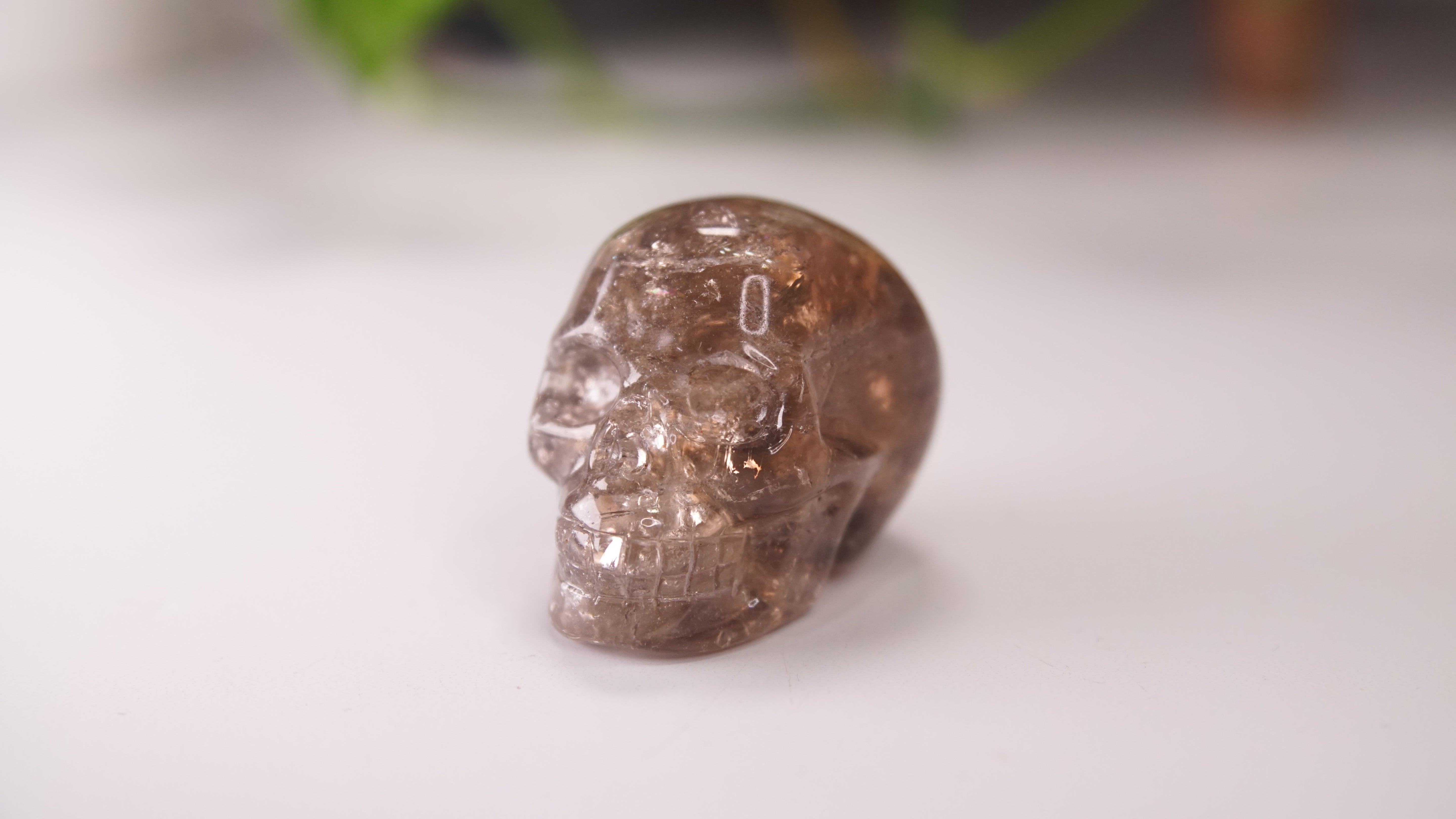 High Quality Smoky Quartz With Inclusions Crystal Carving