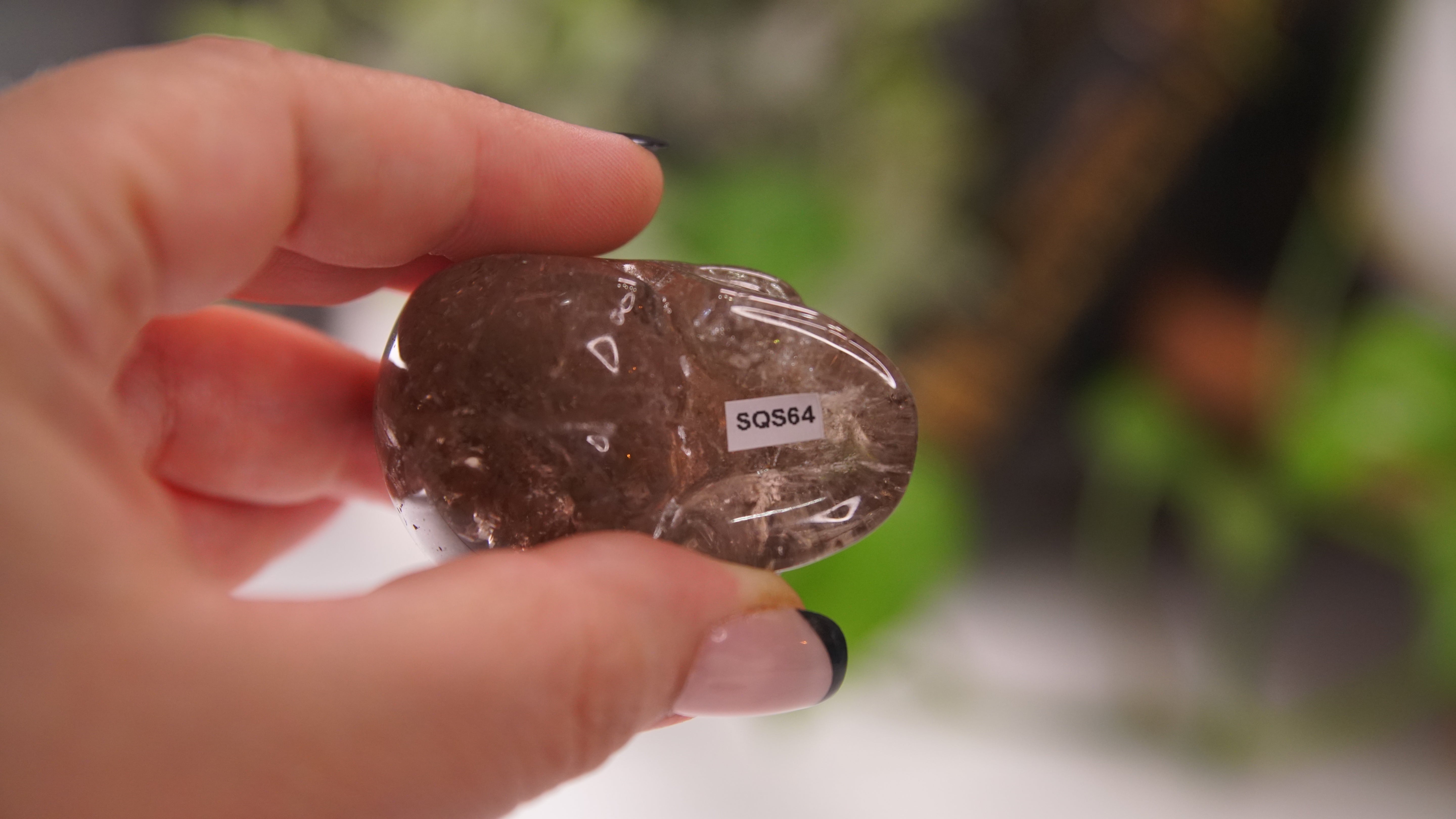 High Quality Smoky Quartz With Inclusions Crystal Carving