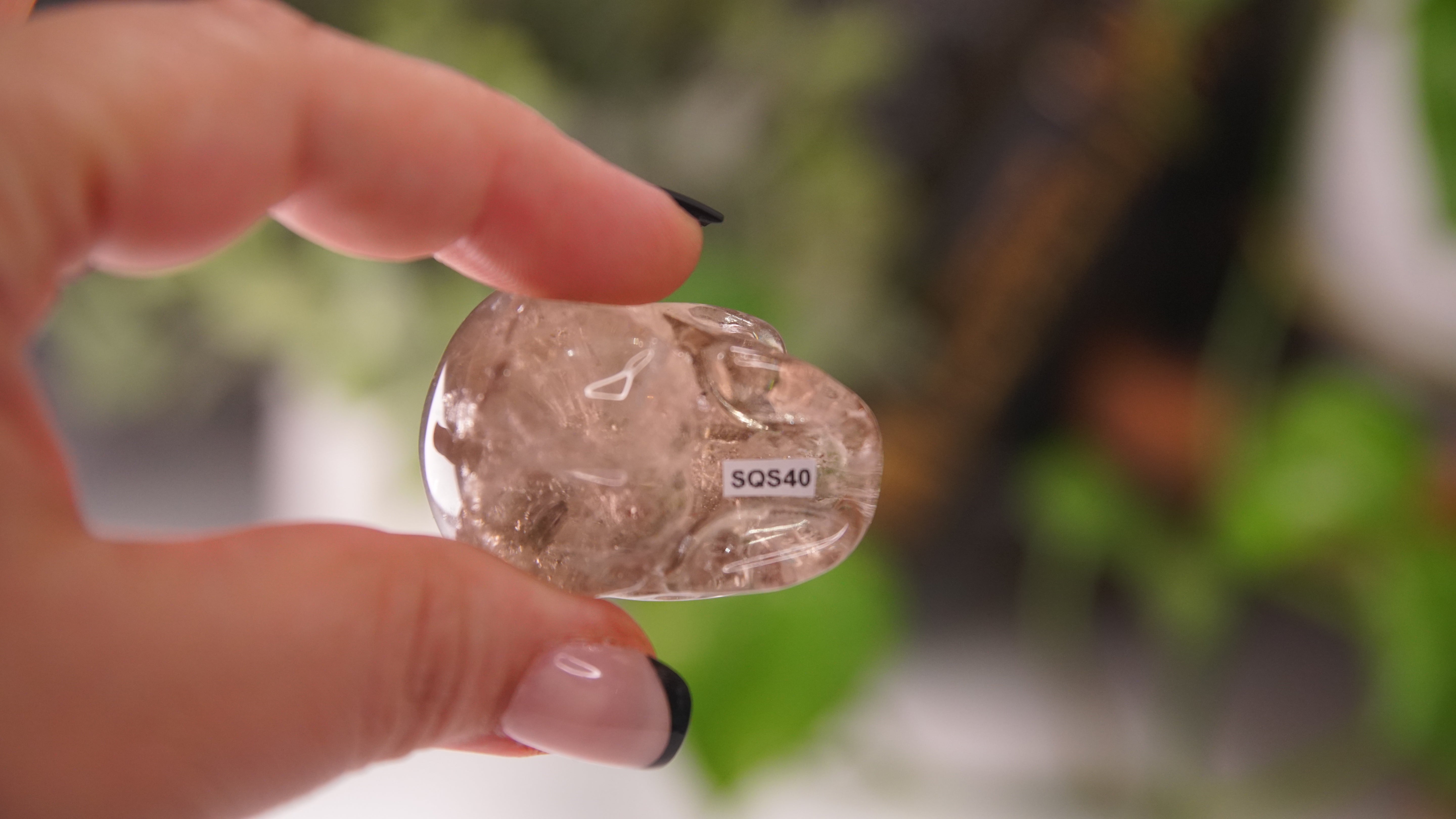 High Quality Smoky Quartz With Inclusions Crystal Carving