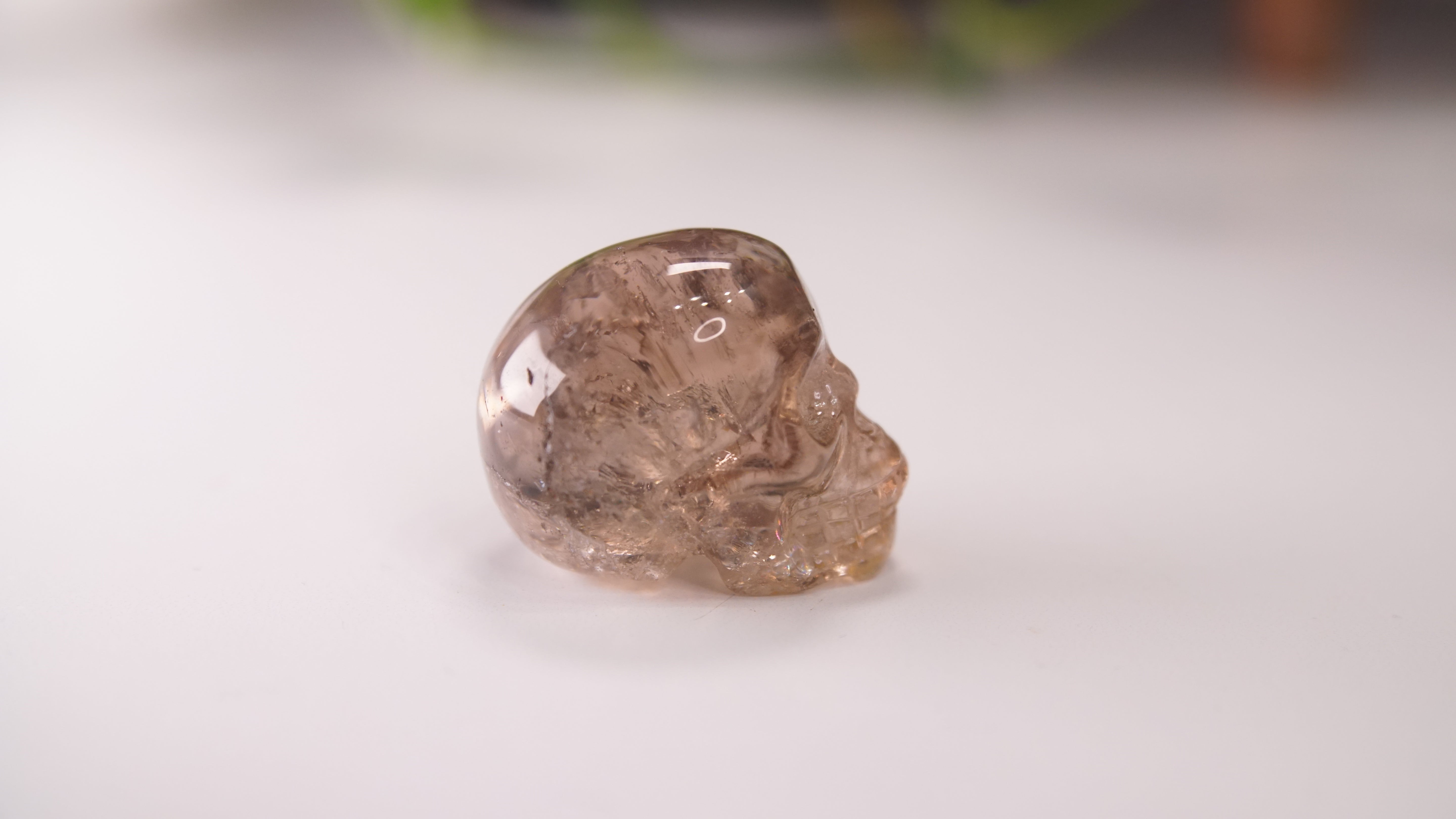 High Quality Smoky Quartz With Inclusions Crystal Carving