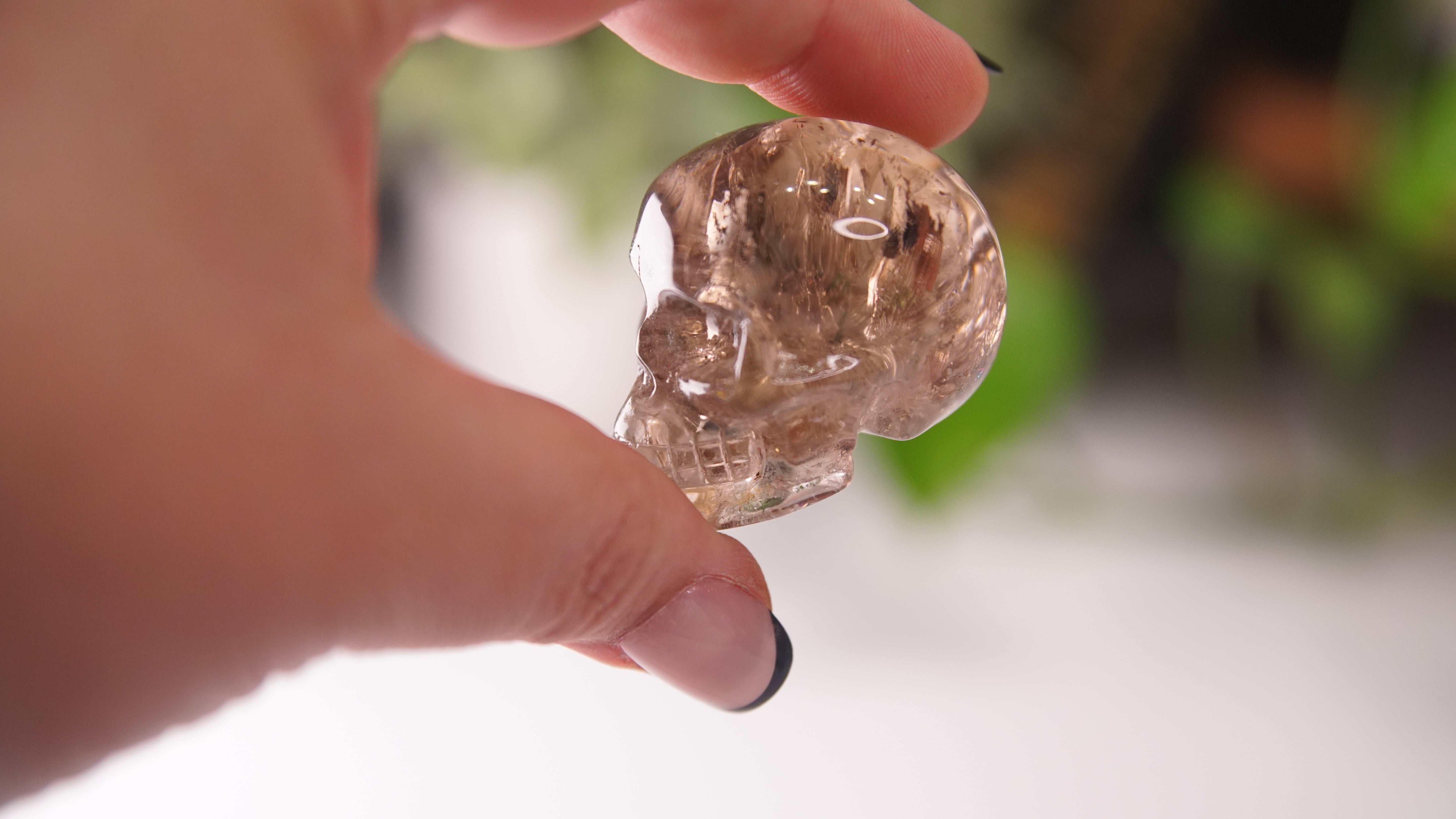 High Quality Smoky Quartz With Inclusions Crystal Carving