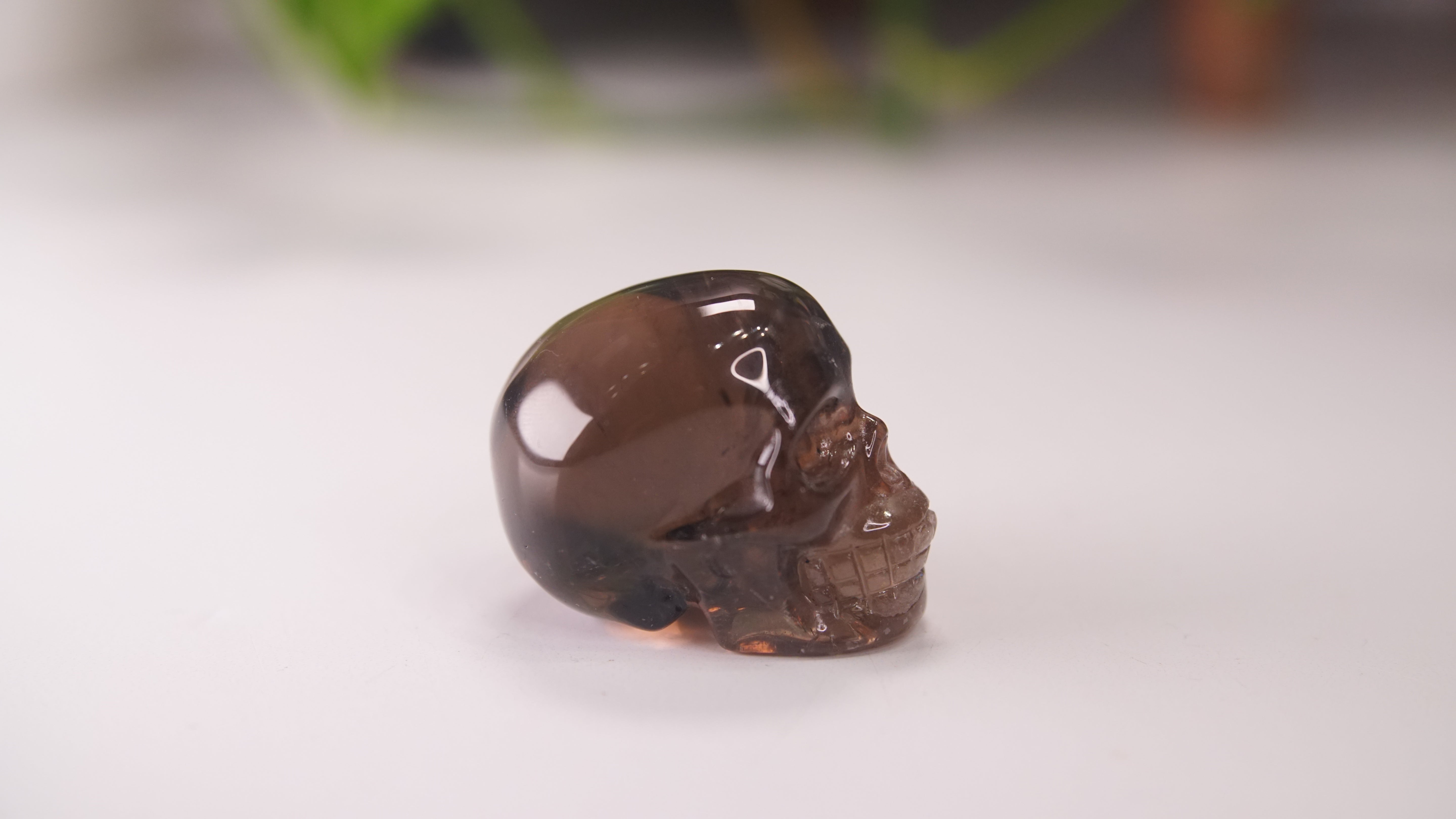 High Quality Smoky Quartz With Inclusions Crystal Carving