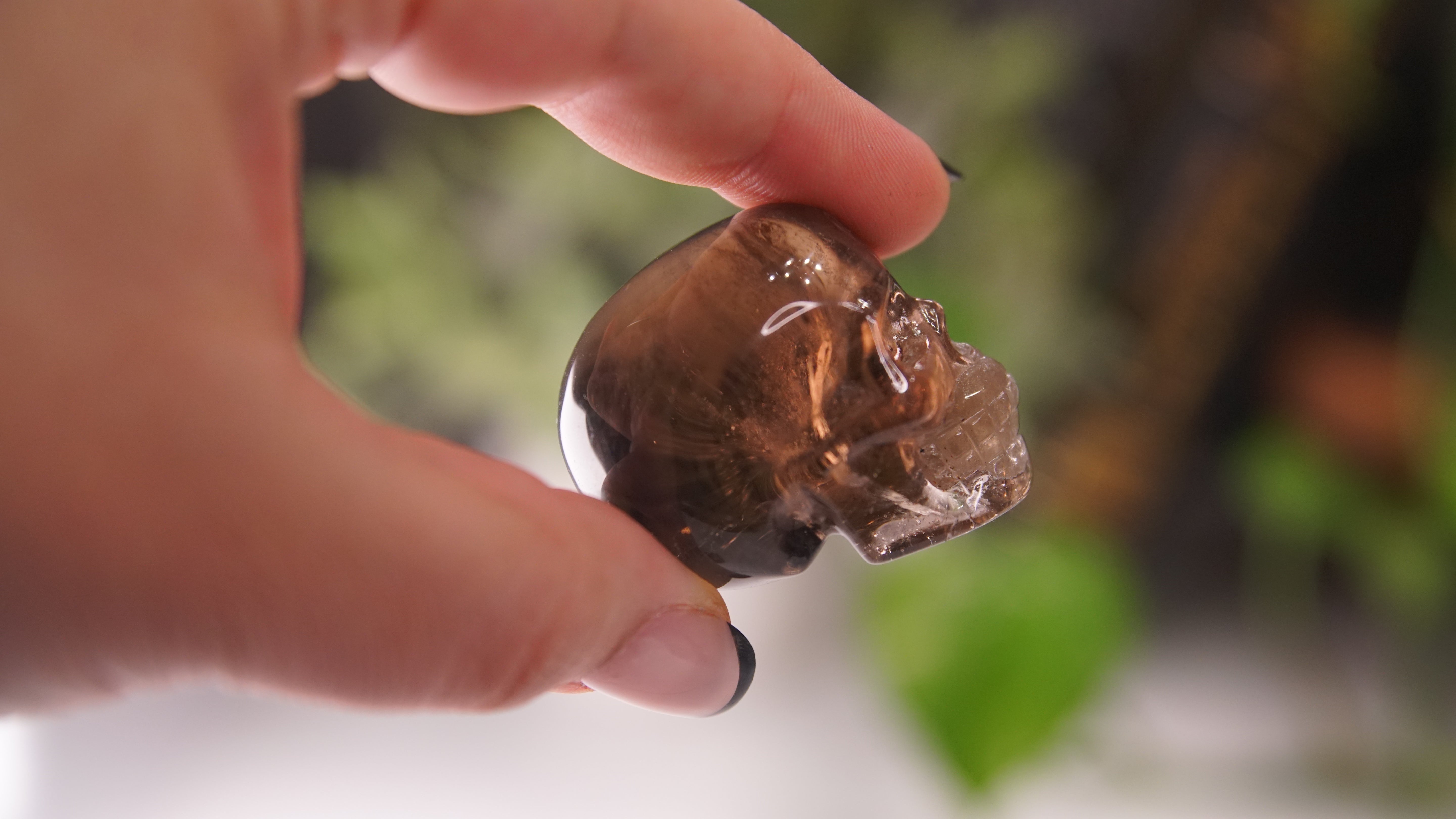 High Quality Smoky Quartz With Inclusions Crystal Carving