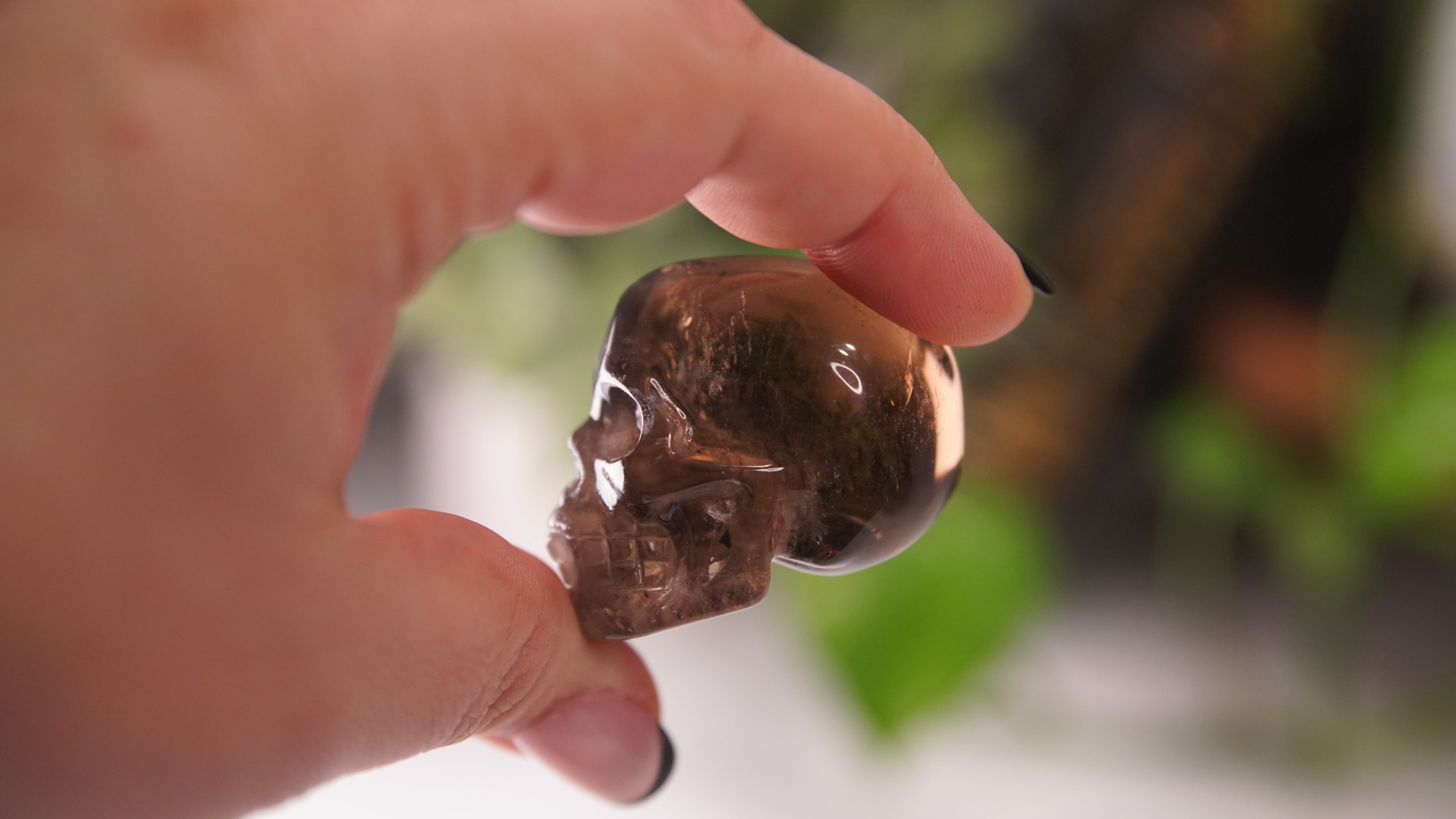 High Quality Smoky Quartz With Inclusions Crystal Carving