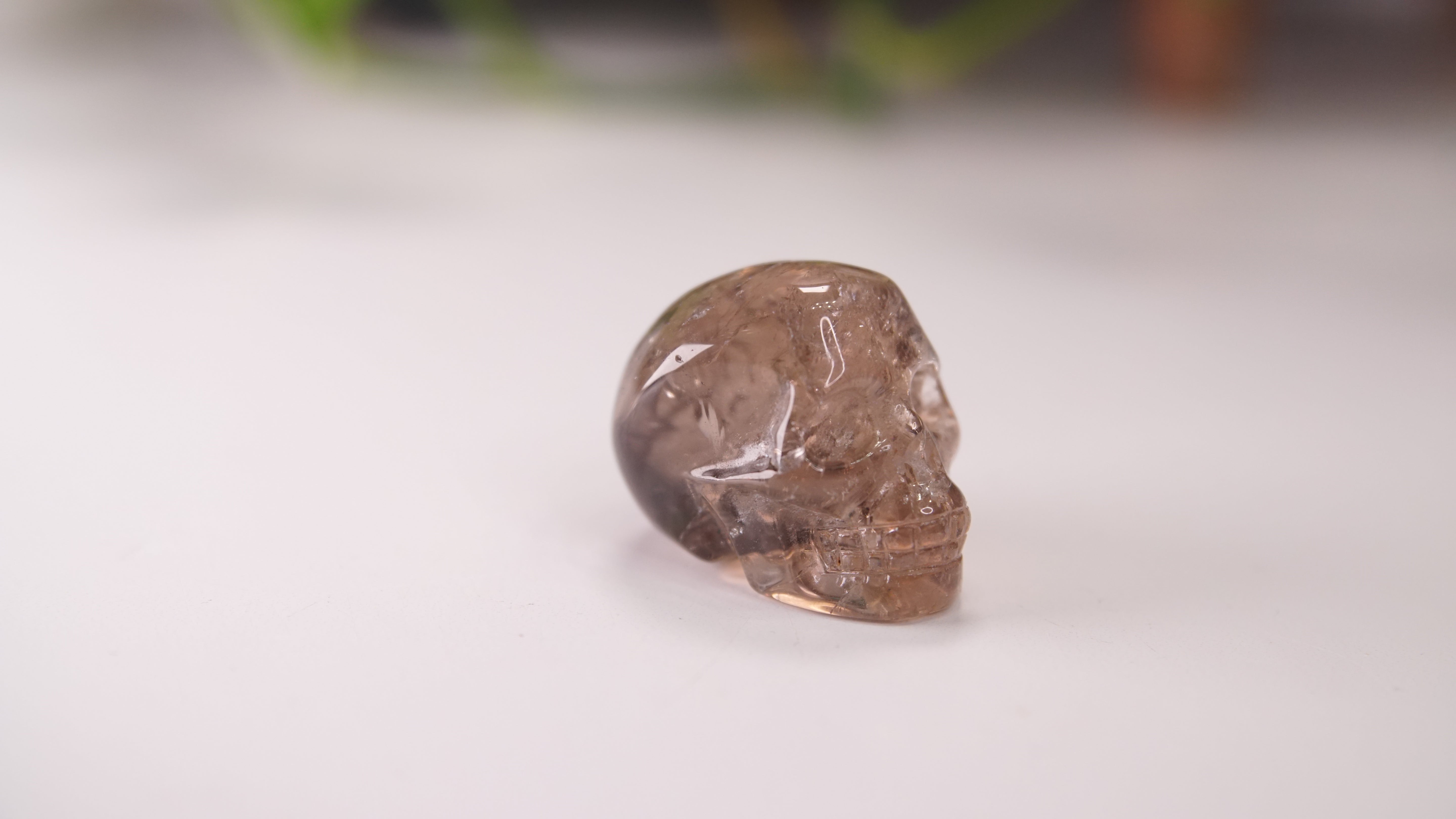 High Quality Smoky Quartz With Inclusions Crystal Carving
