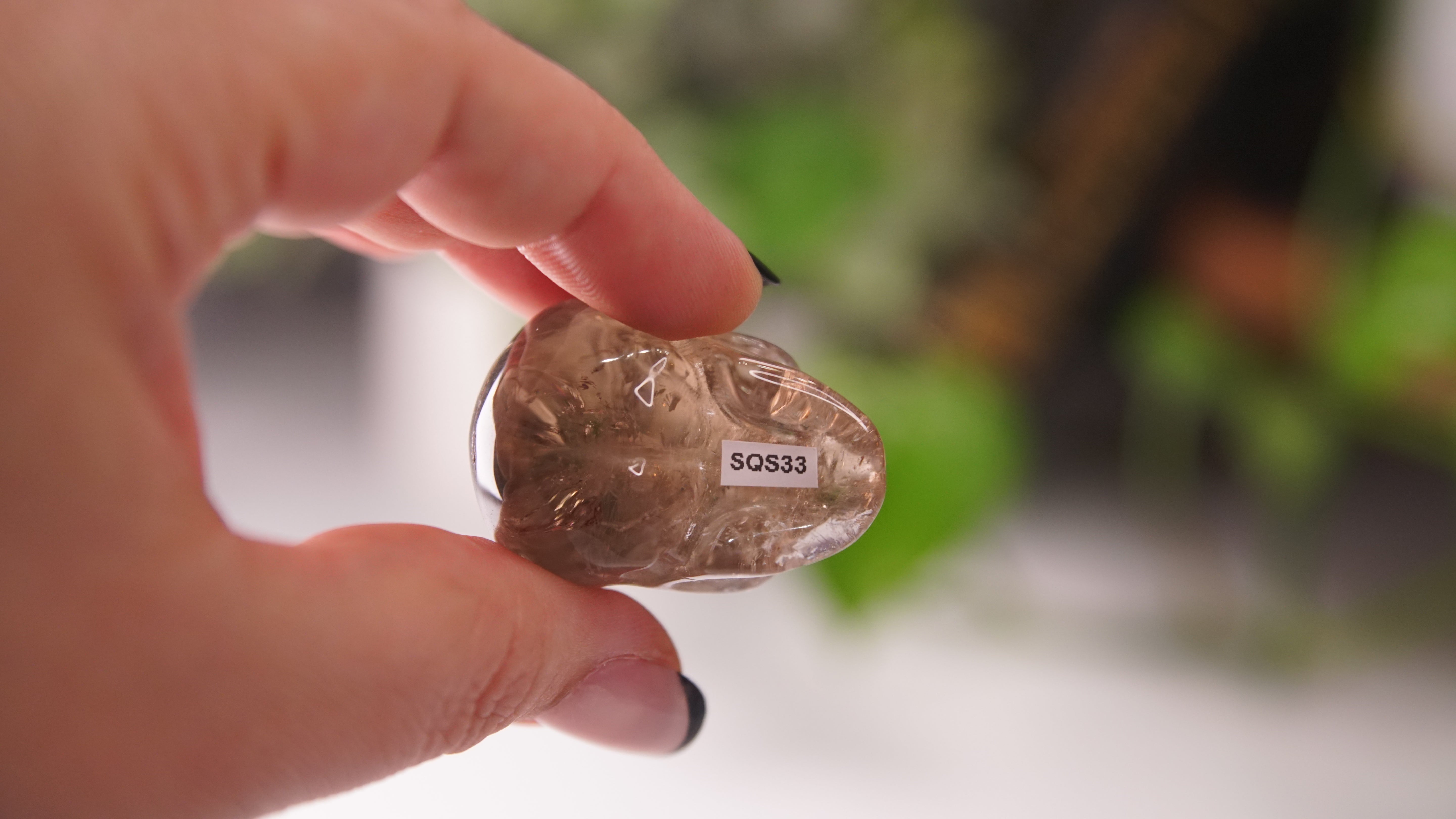 High Quality Smoky Quartz With Inclusions Crystal Carving