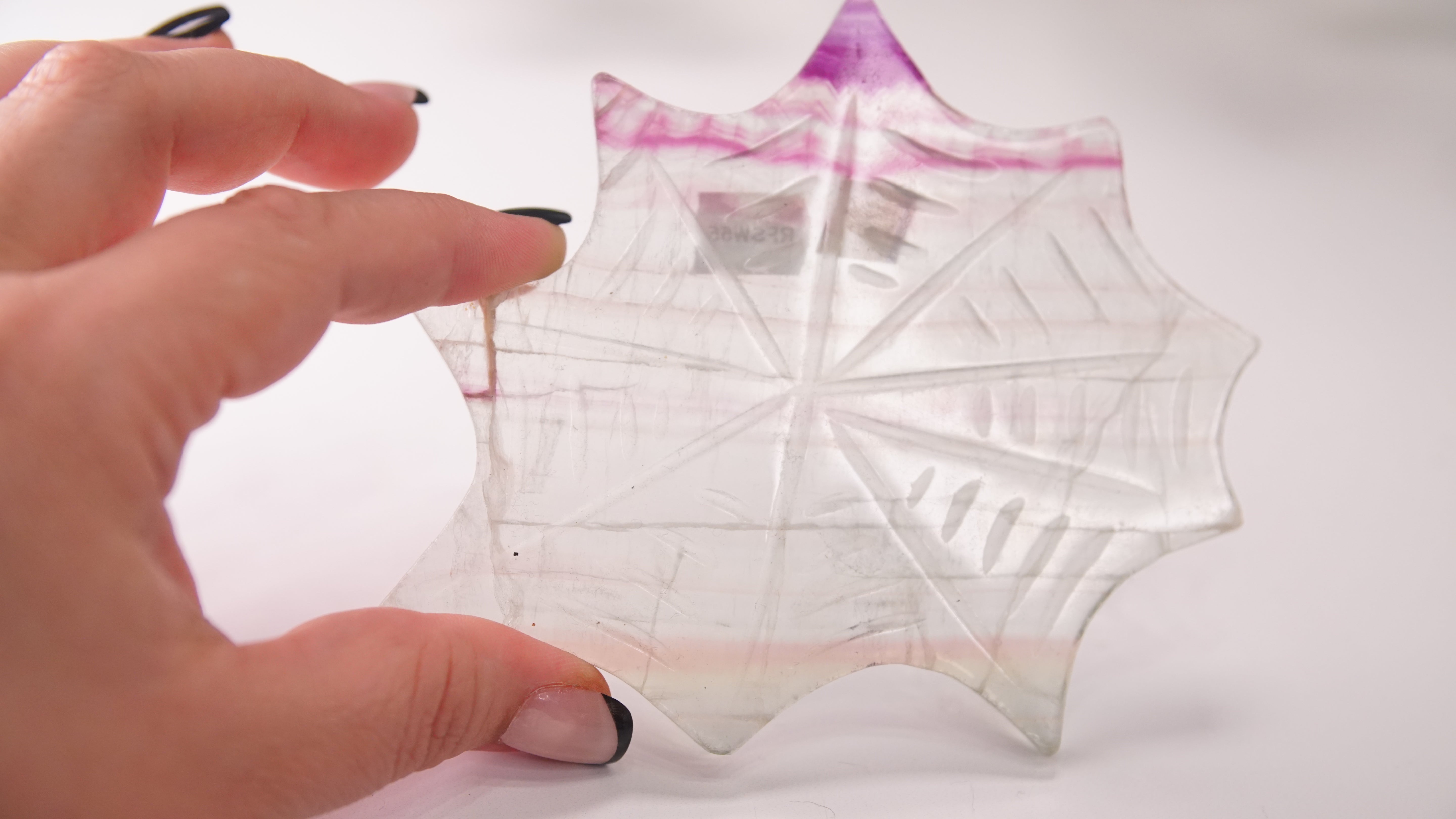 Fluorite Spider Web With FREE Spider Stand | Crystal Carving Sculpture
