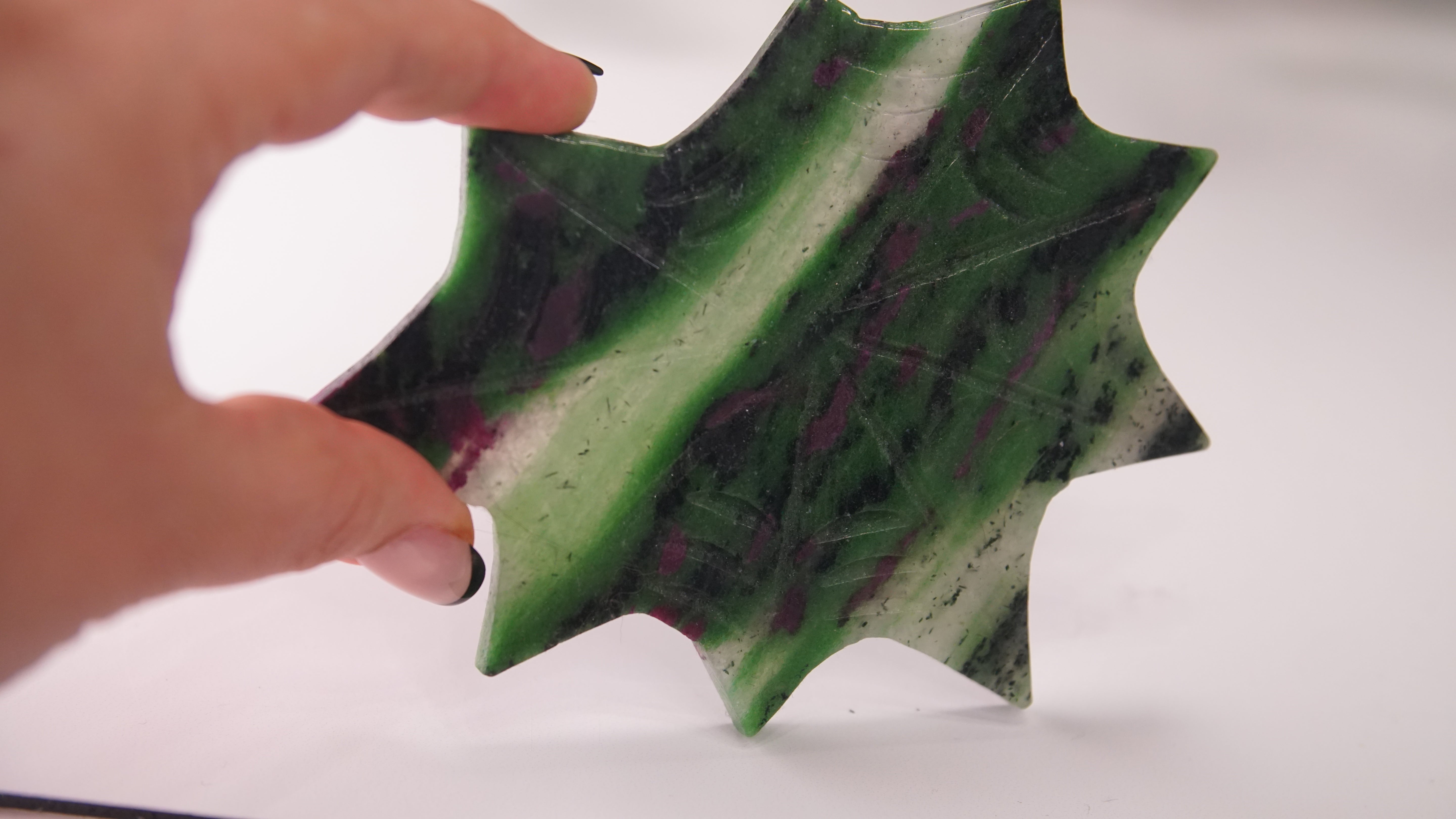 Ruby Zoisite Spider Web With FREE Spider Stand | Crystal Carving Sculpture