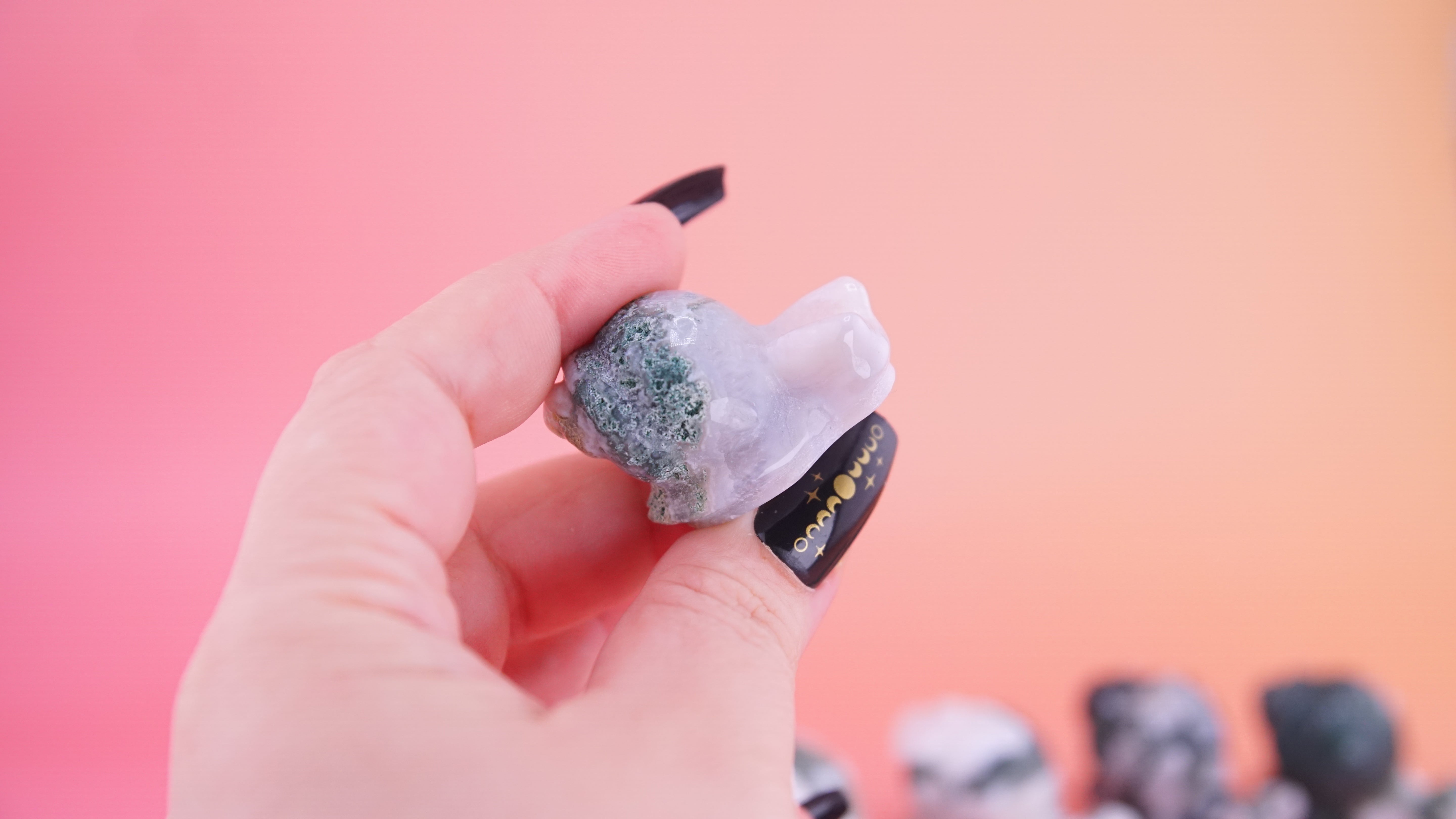 Moss Agate Mini Snail Carving | Pick Your Favorite