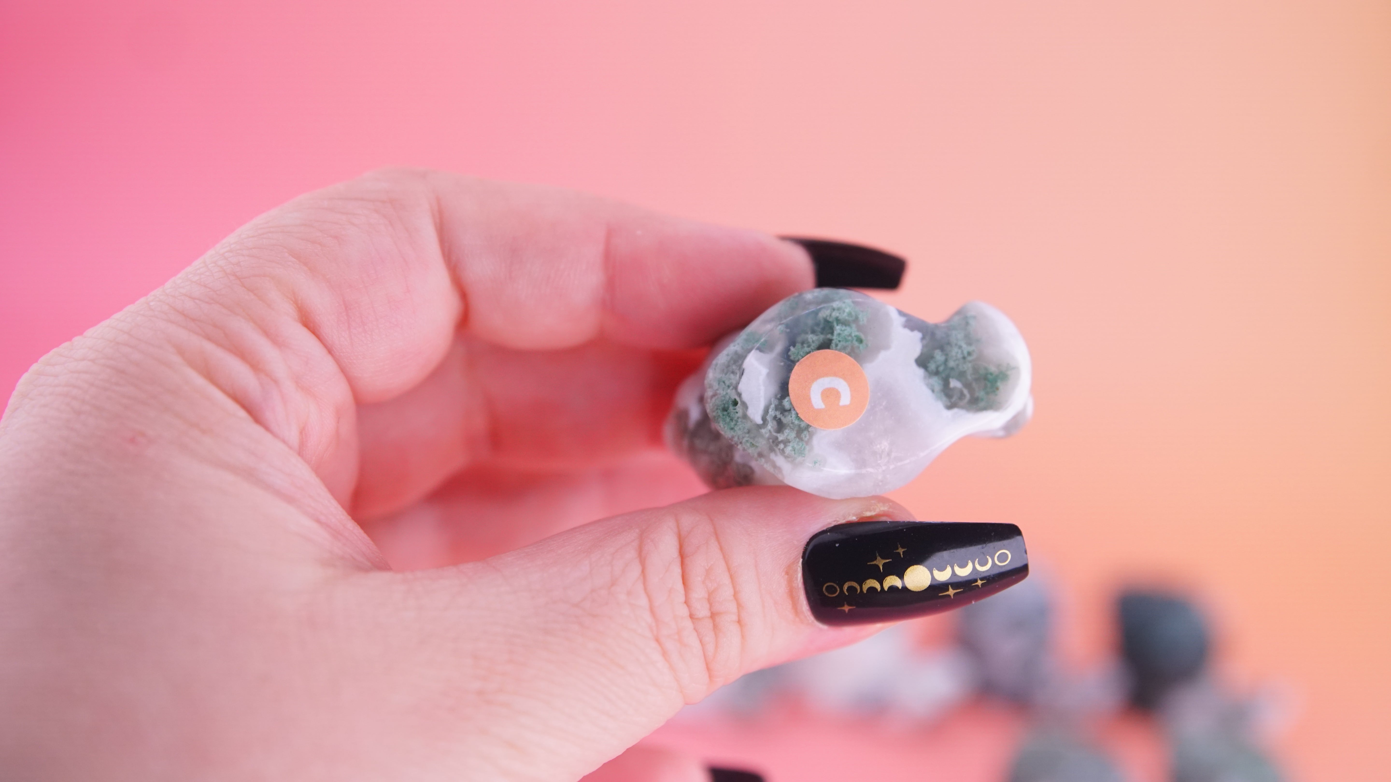 Moss Agate Mini Snail Carving | Pick Your Favorite