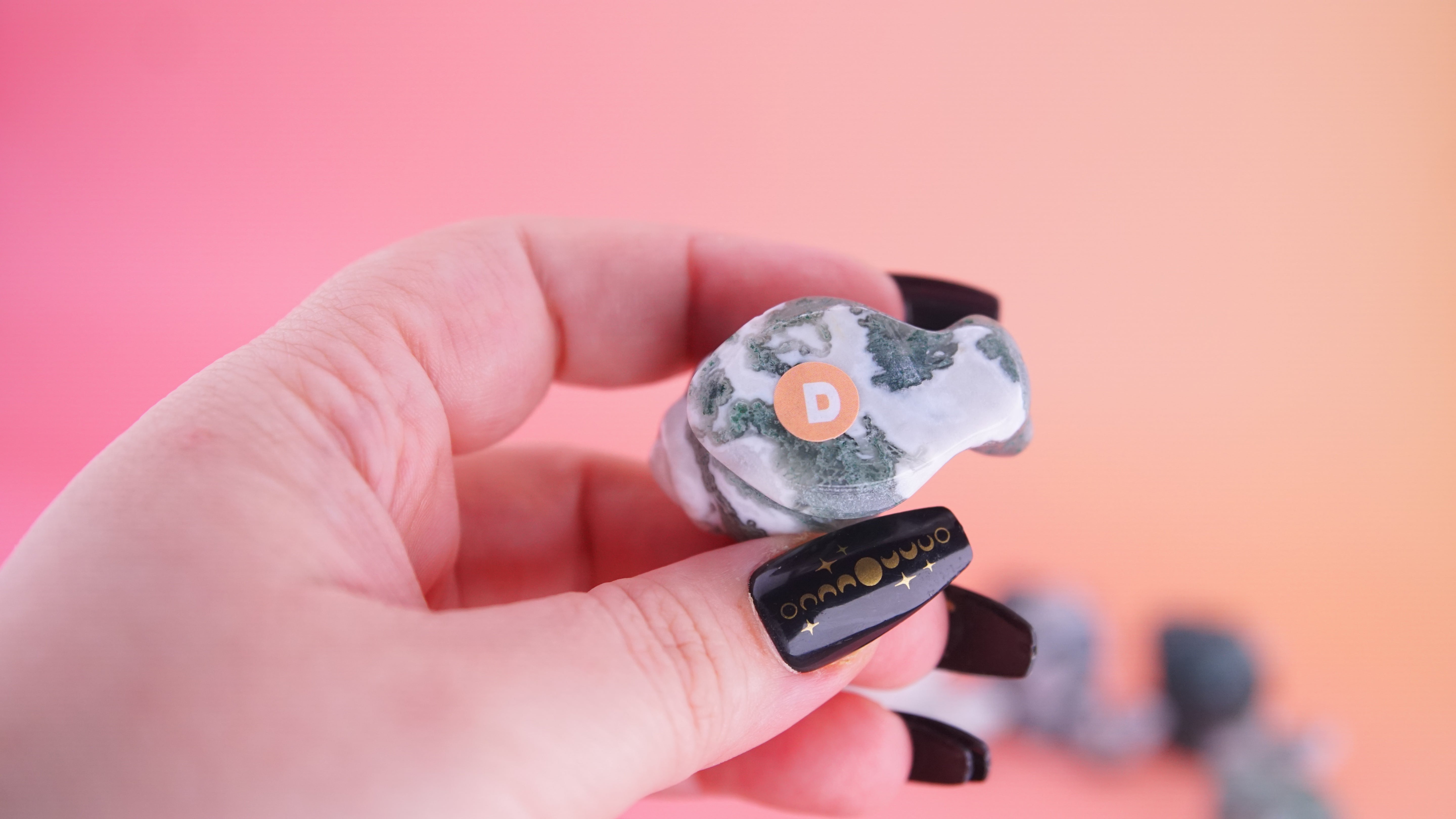 Moss Agate Mini Snail Carving | Pick Your Favorite