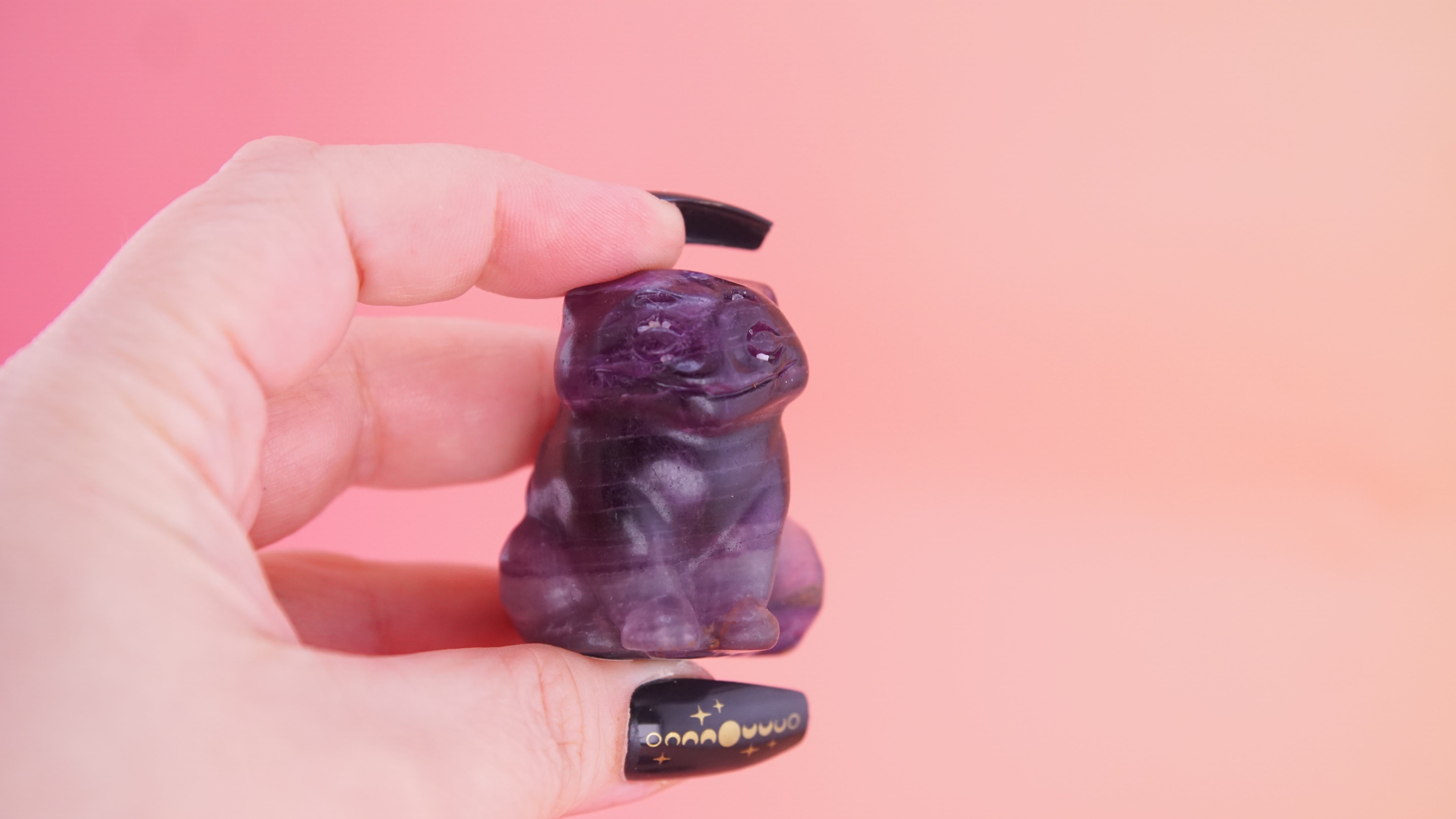 Demon Hunter Fandom Carving | Tiger Carving | Purple Fluorite