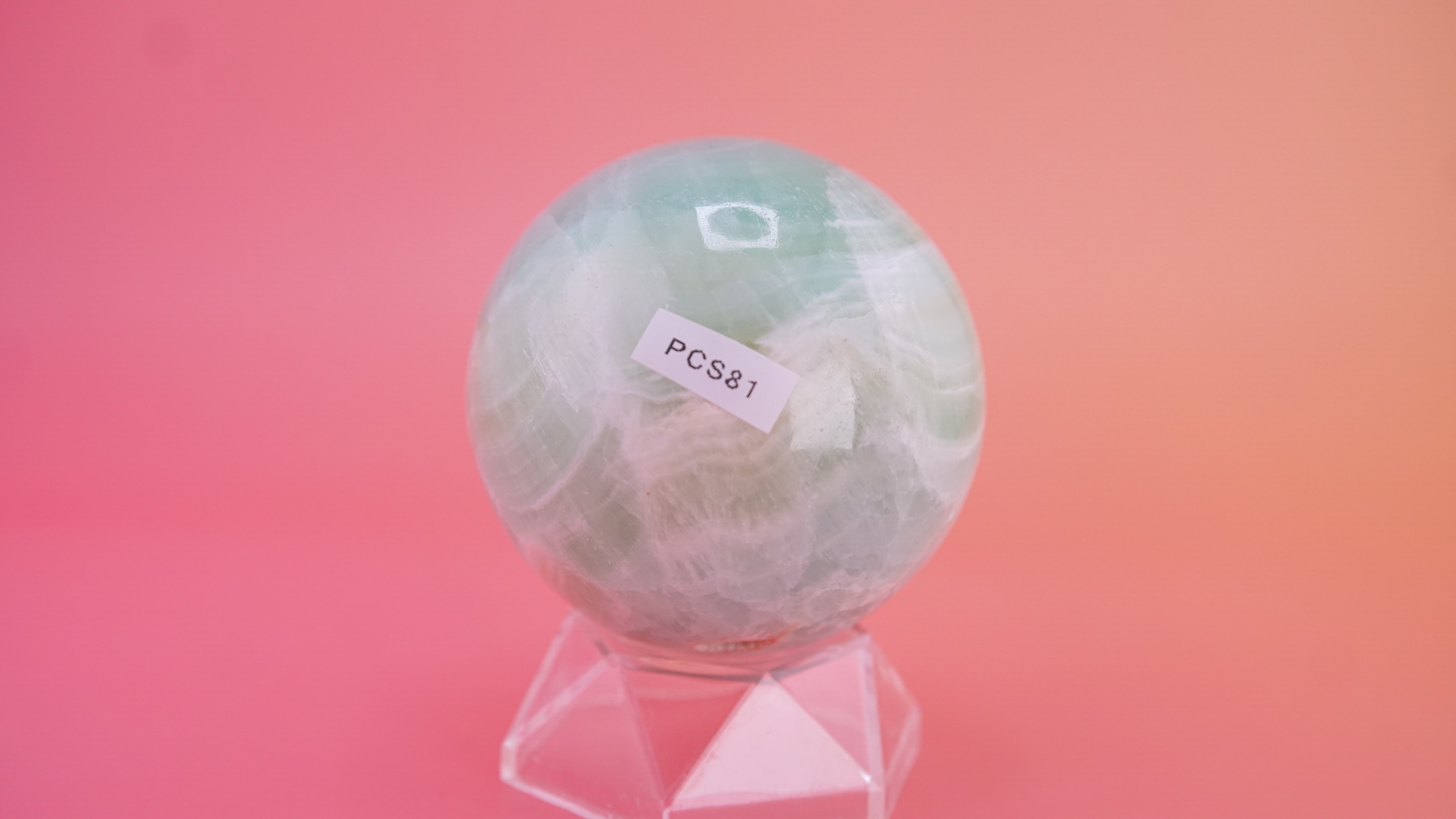 Pistachio Calcite Sphere From Pakistan